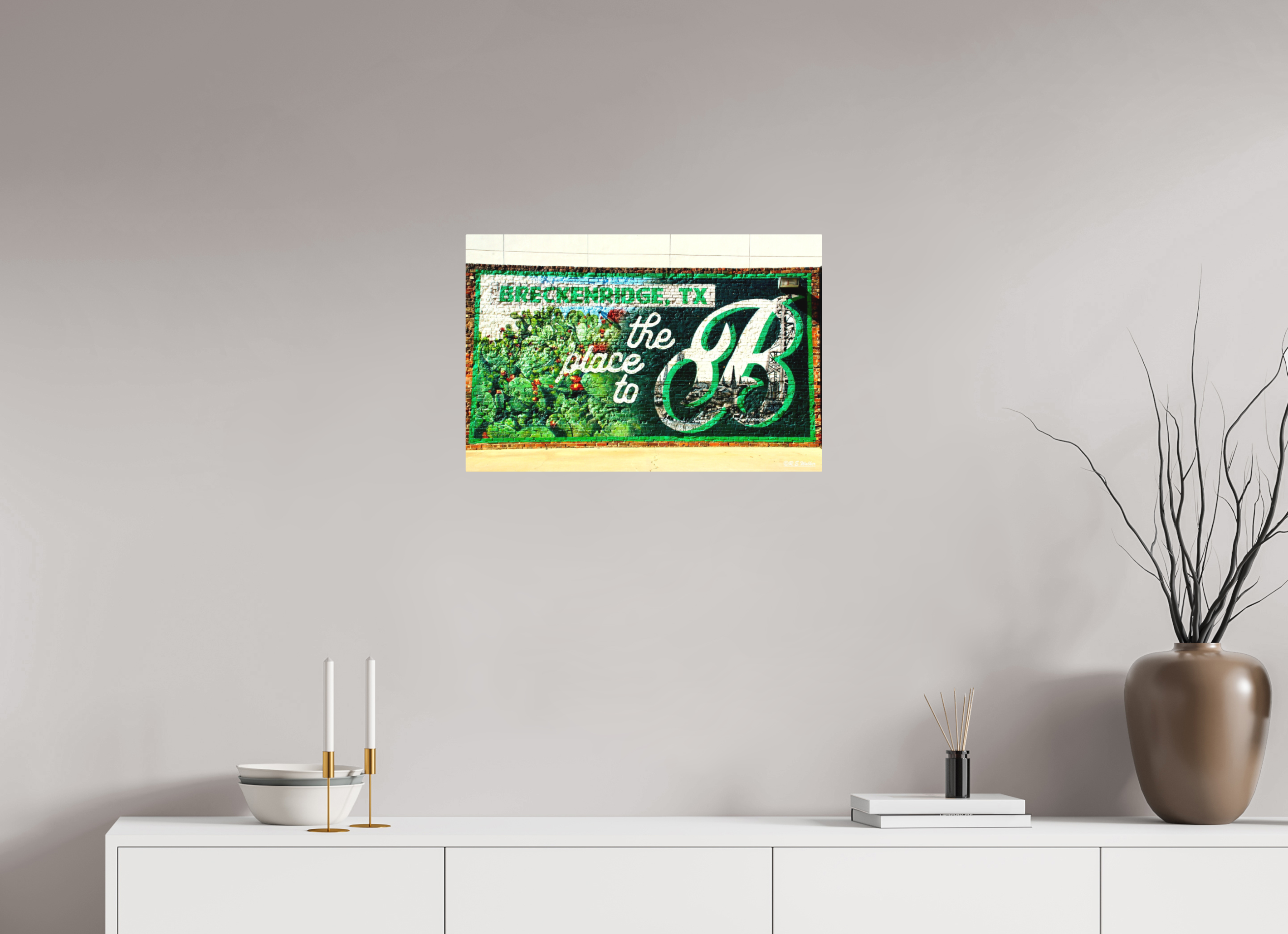 24 x 16″, Aluminum Place to B Mural