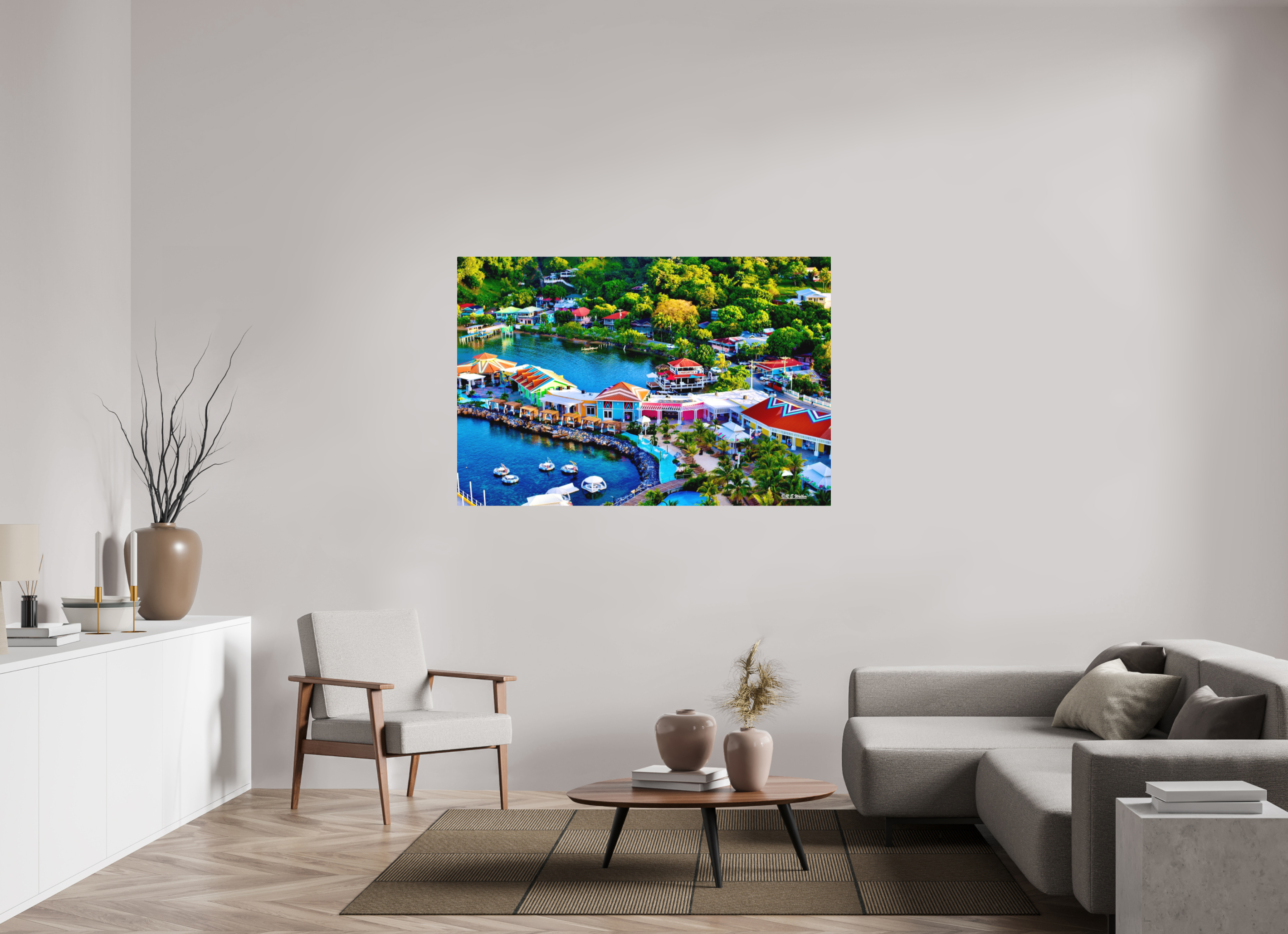60 x 40″, Aluminum Roatan Port