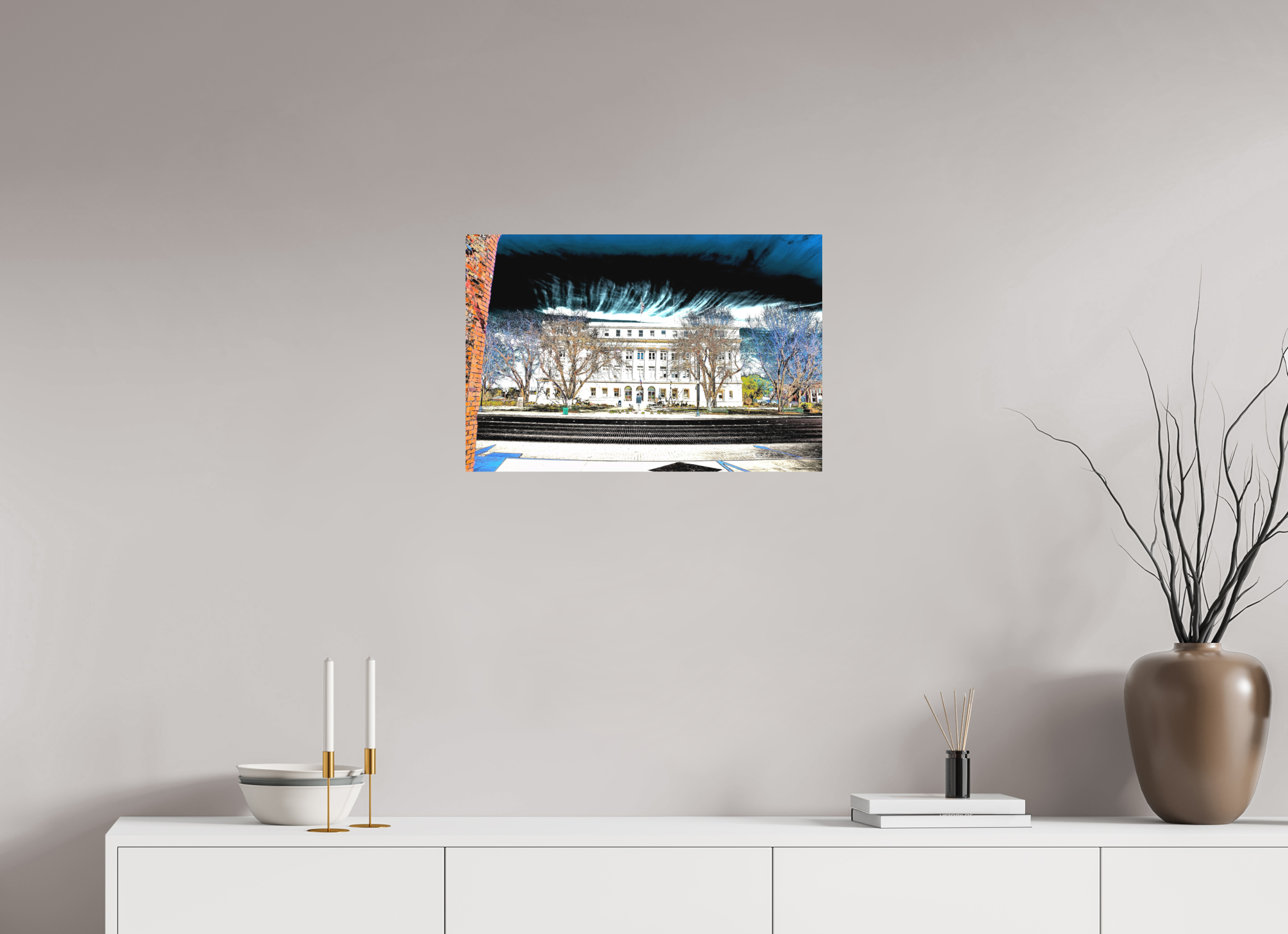 24 x 16″, Aluminum Stephens County Courthouse
