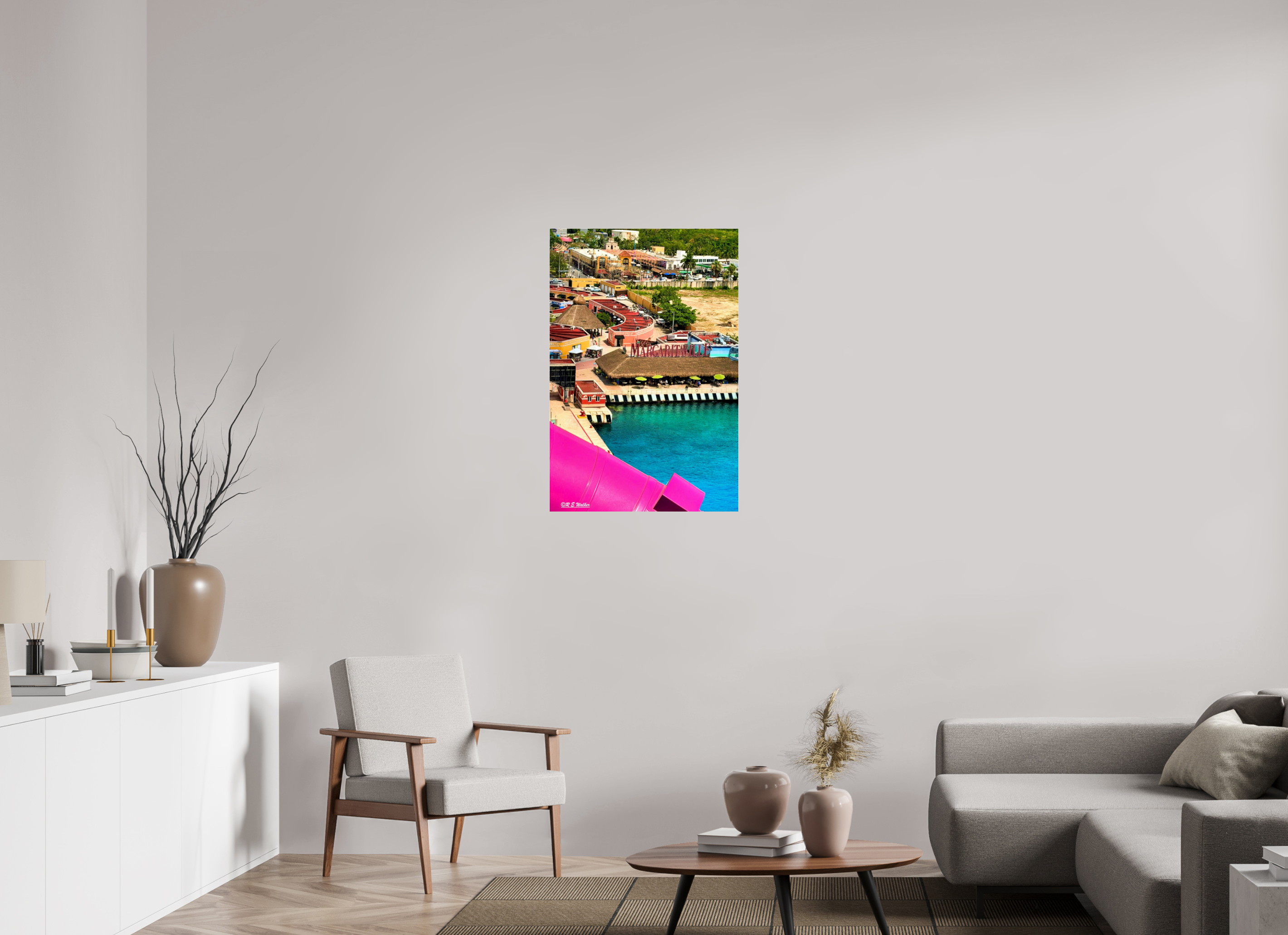 24 x 36″, acrylic-noframe-glossy Docked in Cozumel