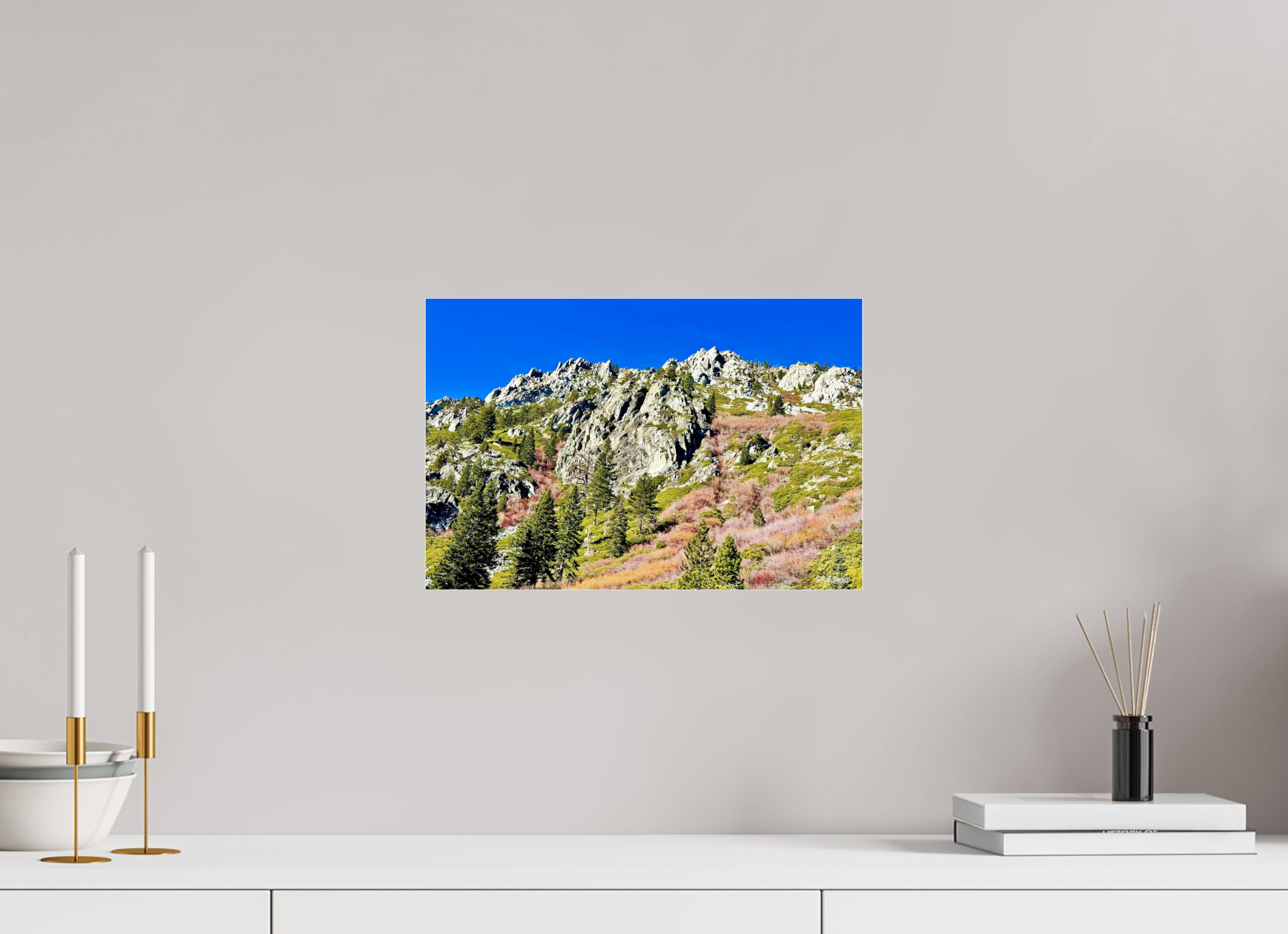 15 x 10″, Photo Print Under Acrylic Glass Emerald Bay Mountain View