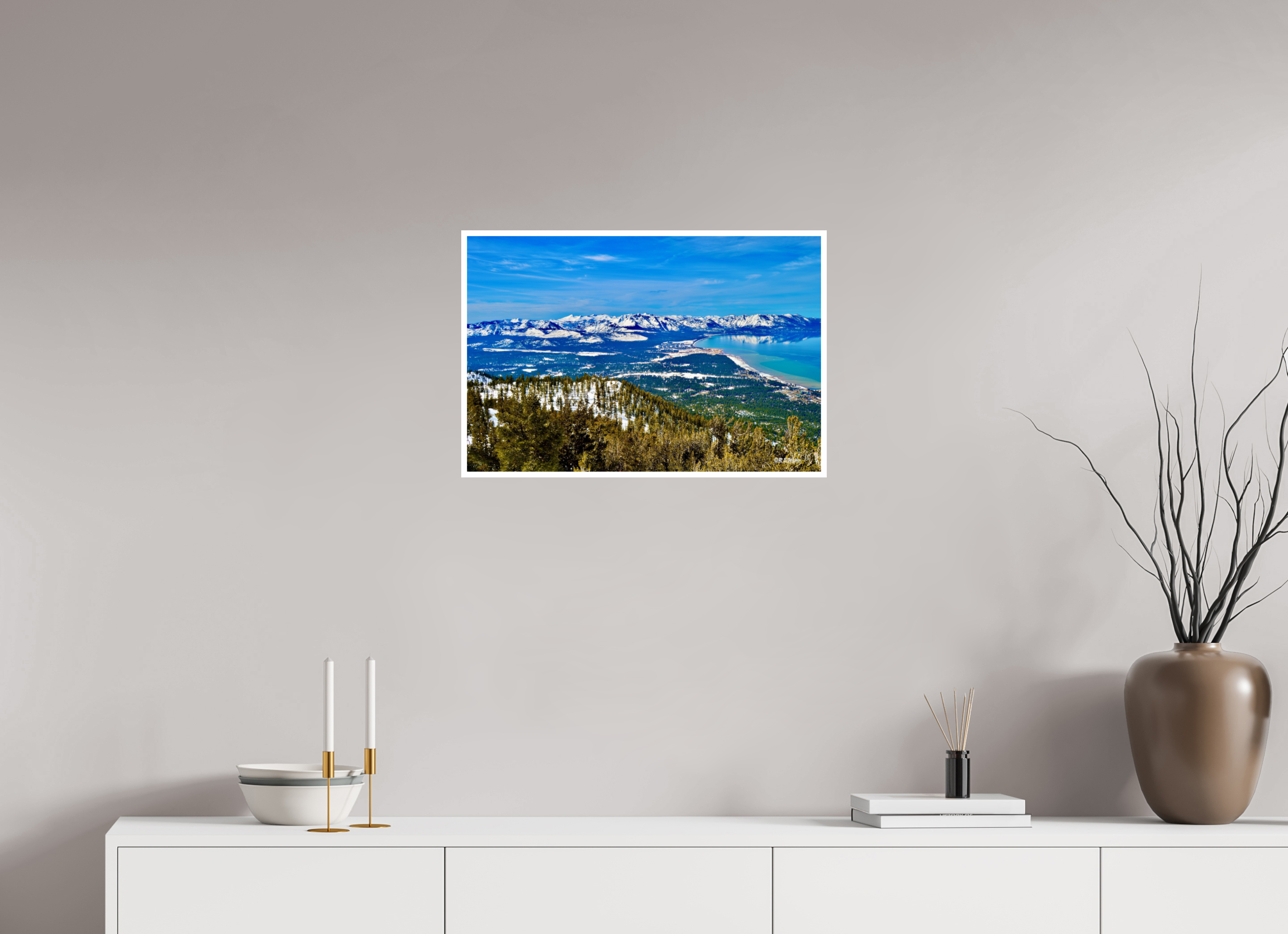 24 x 16″, Print with 0.4in white border Lake Tahoe Partial View