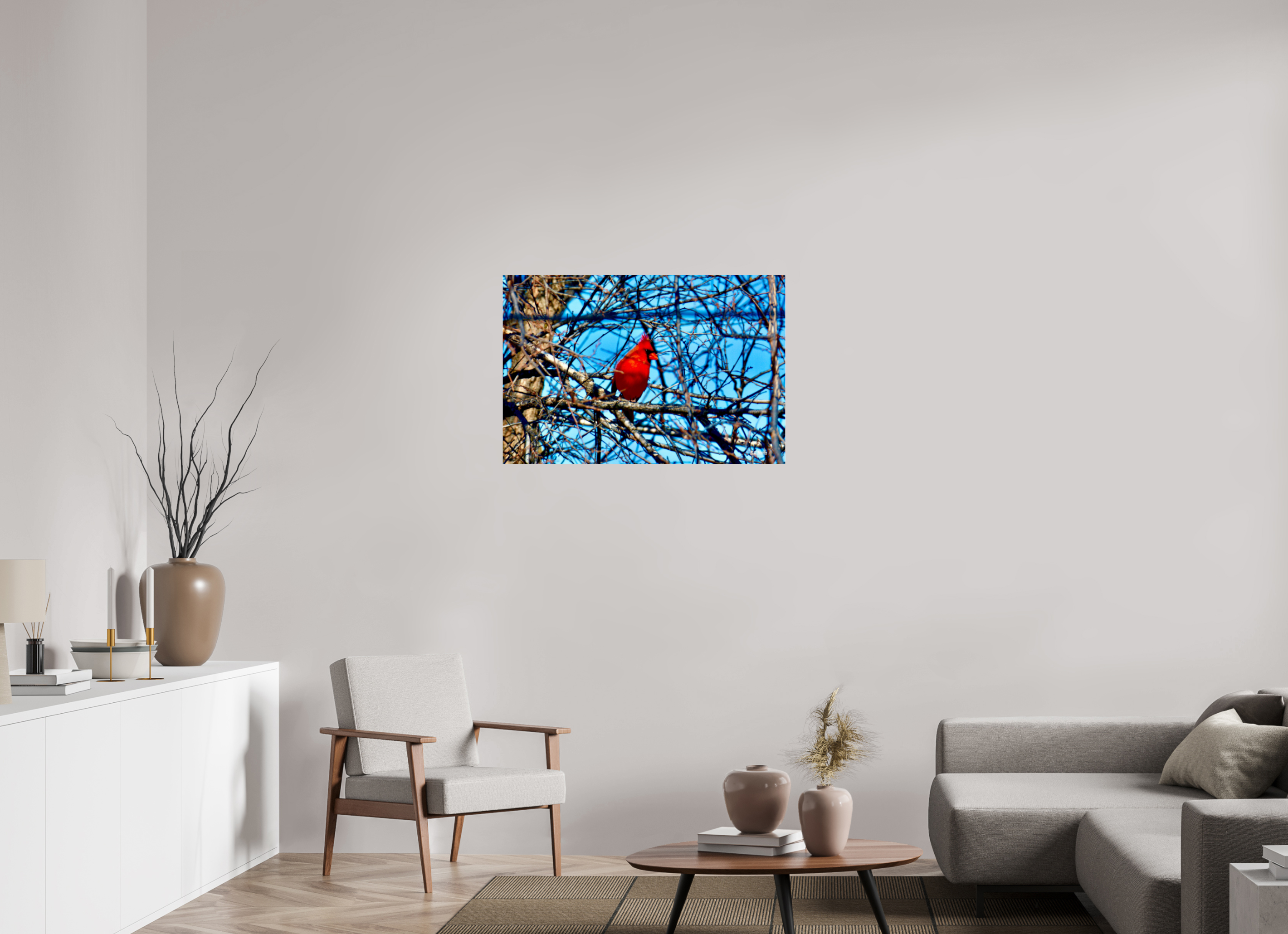 36 x 24″, acrylic-noframe-glossy Red Cardinal