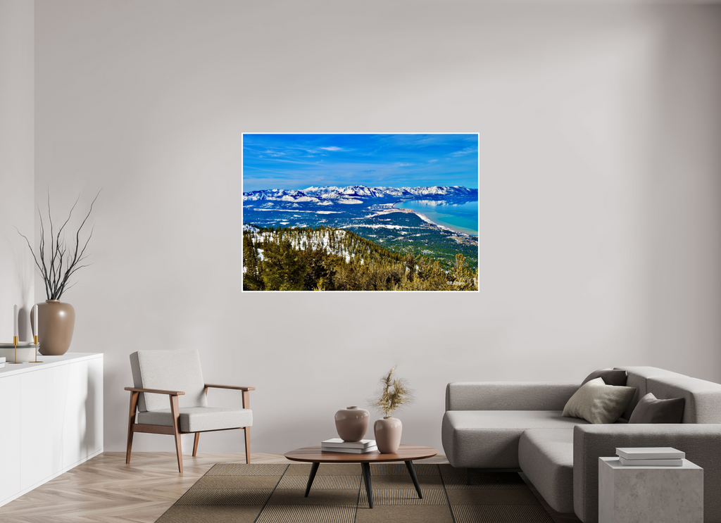 66 x 44″, Print with 0.4in white border Lake Tahoe Partial View