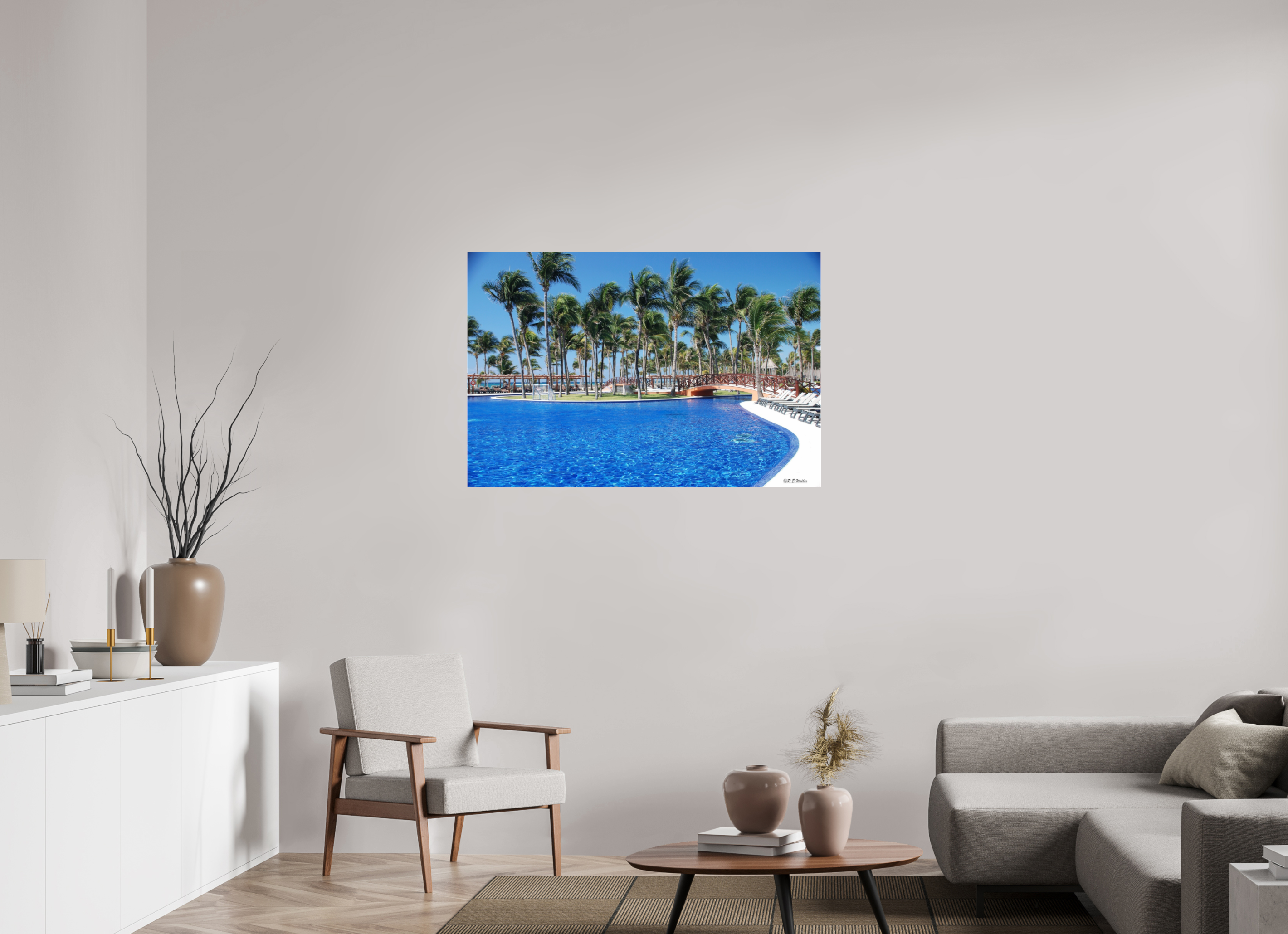 45 x 30″, acrylic-noframe-glossy Tropical View at Riviera Maya