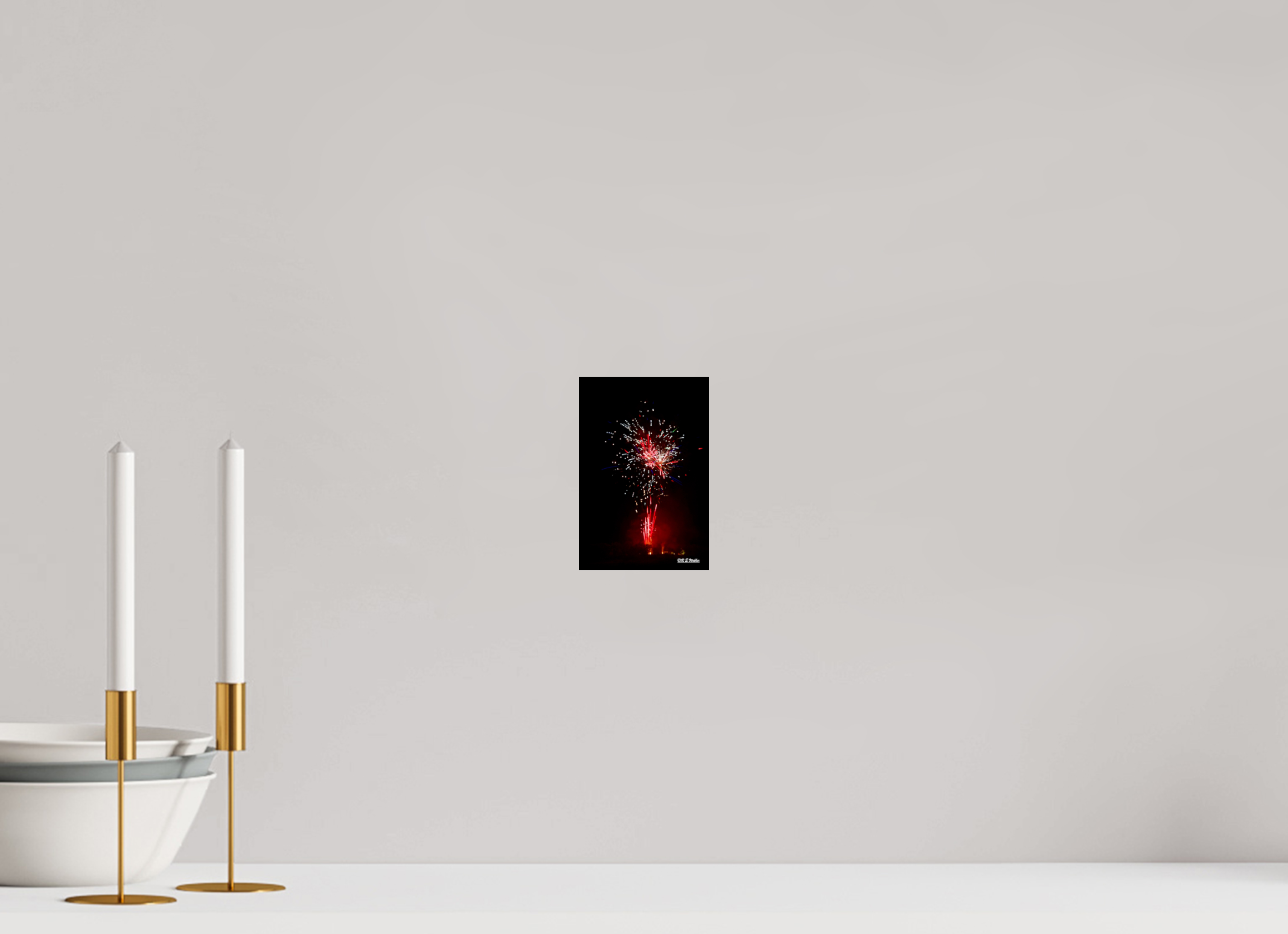 4 x 6″, acrylic-noframe-glossy Light Bulb Fireworks