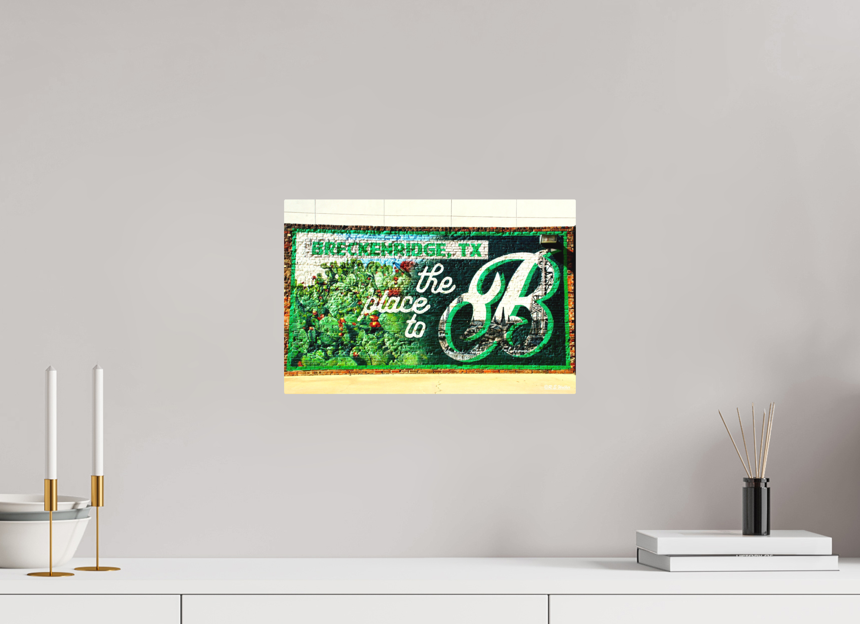 15 x 10″, Aluminum Place to B Mural