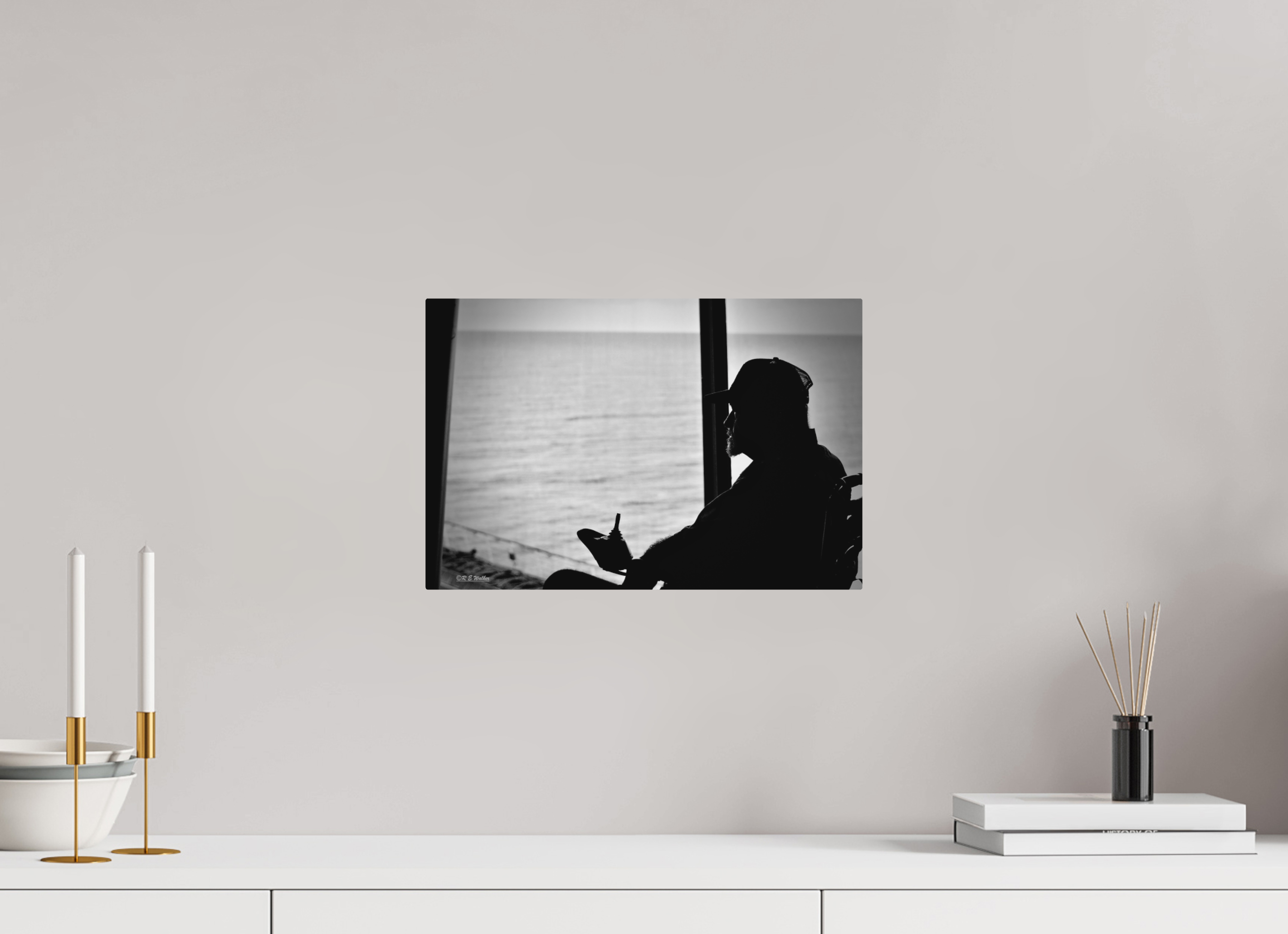 15 x 10″, Aluminum Watching the Sea