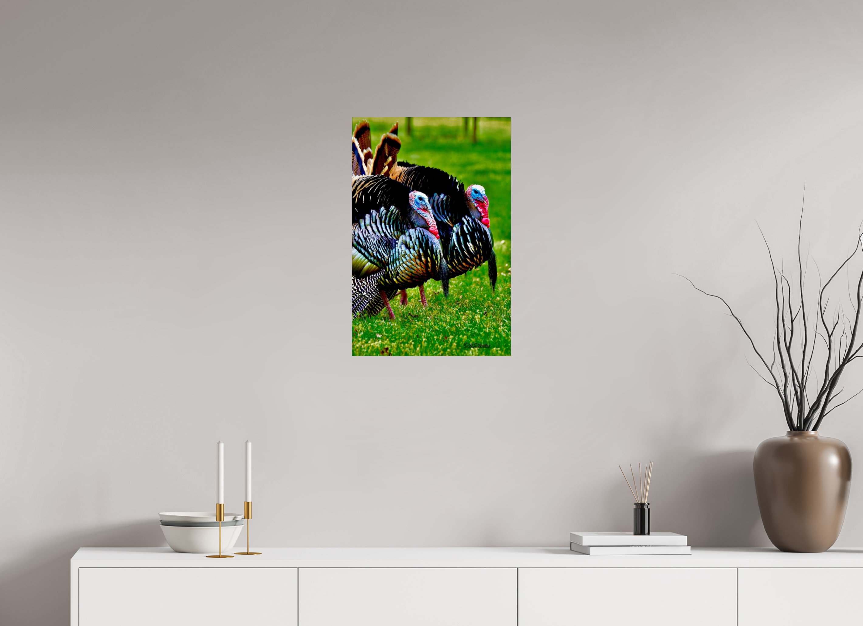 16 x 24″, acrylic-noframe-glossy Turkeys