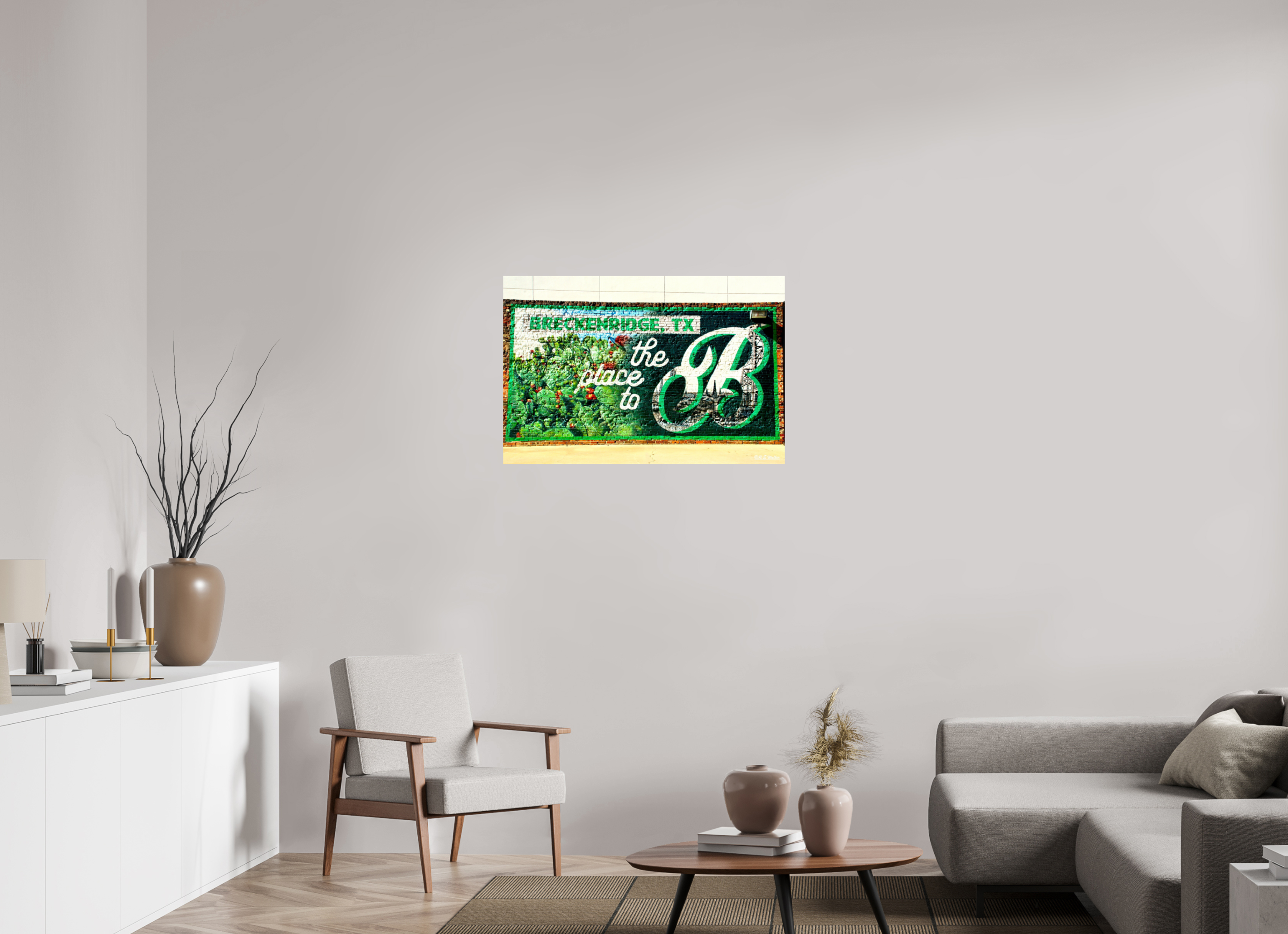 36 x 24″, Glossy Print without border Place to B Mural