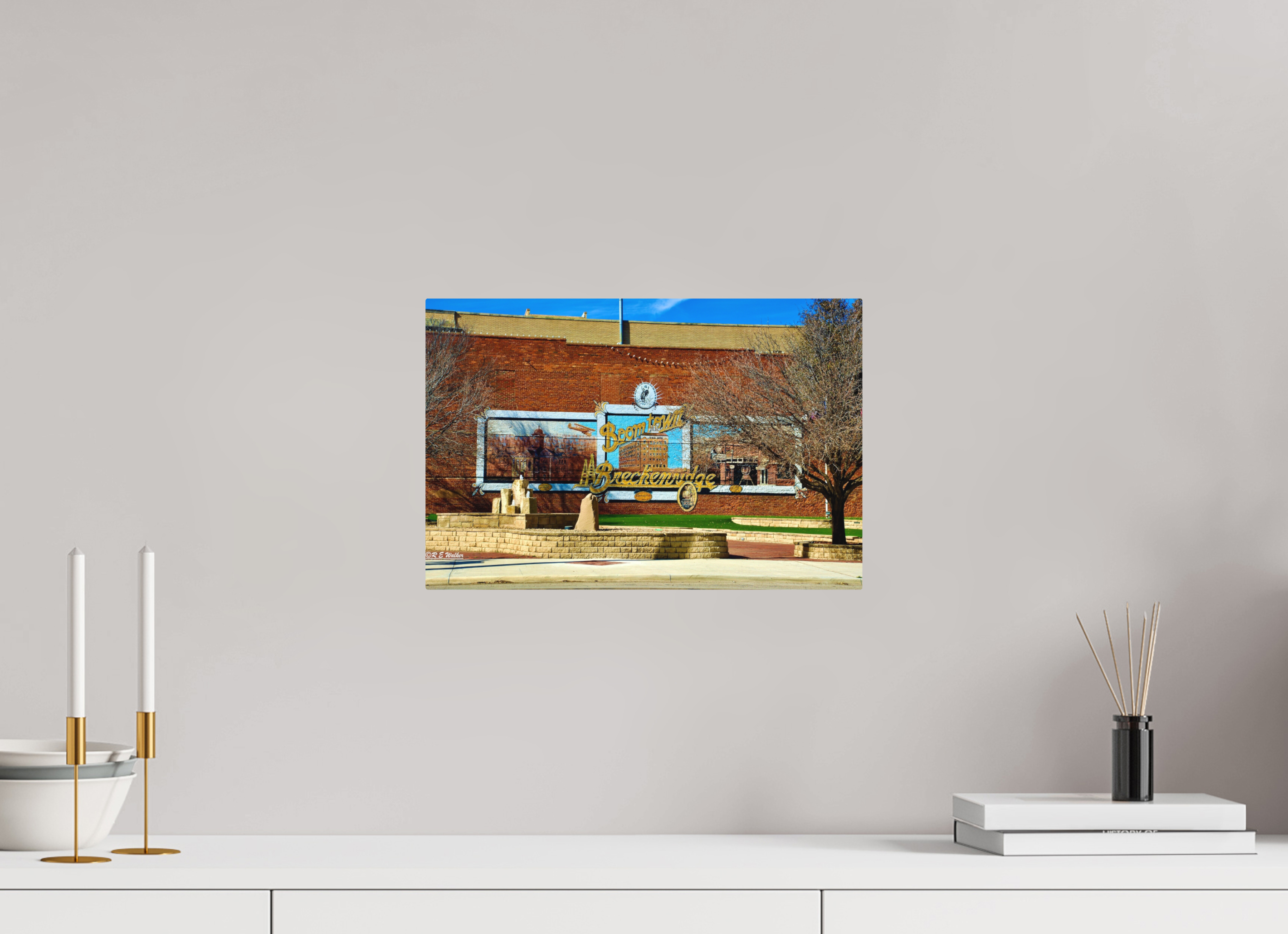 15 x 10″, Aluminum Breckenridge, TX Downtown Entry Mural
