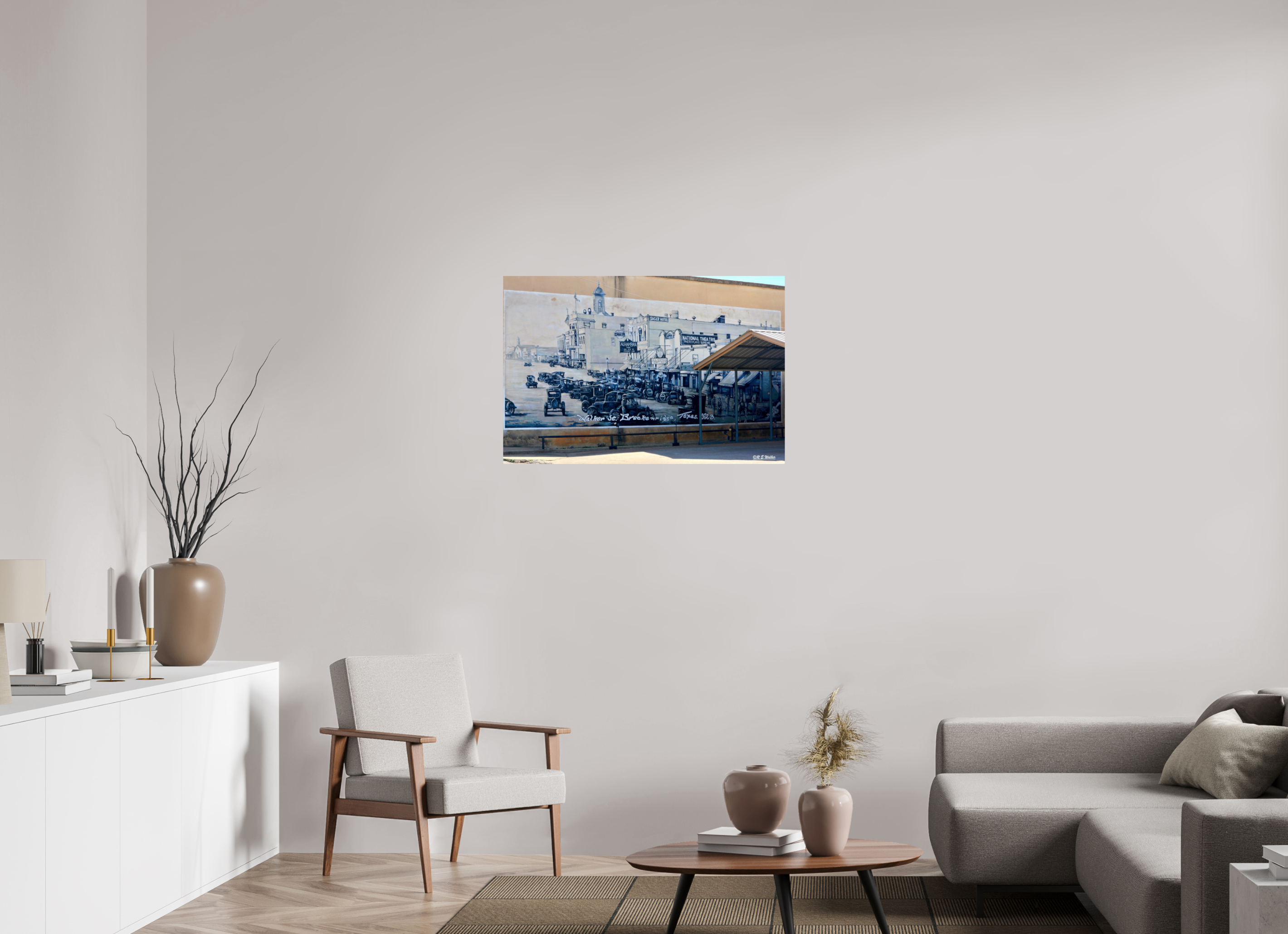 36 x 24″, Glossy Print without border Old Breckenridge Town Mural