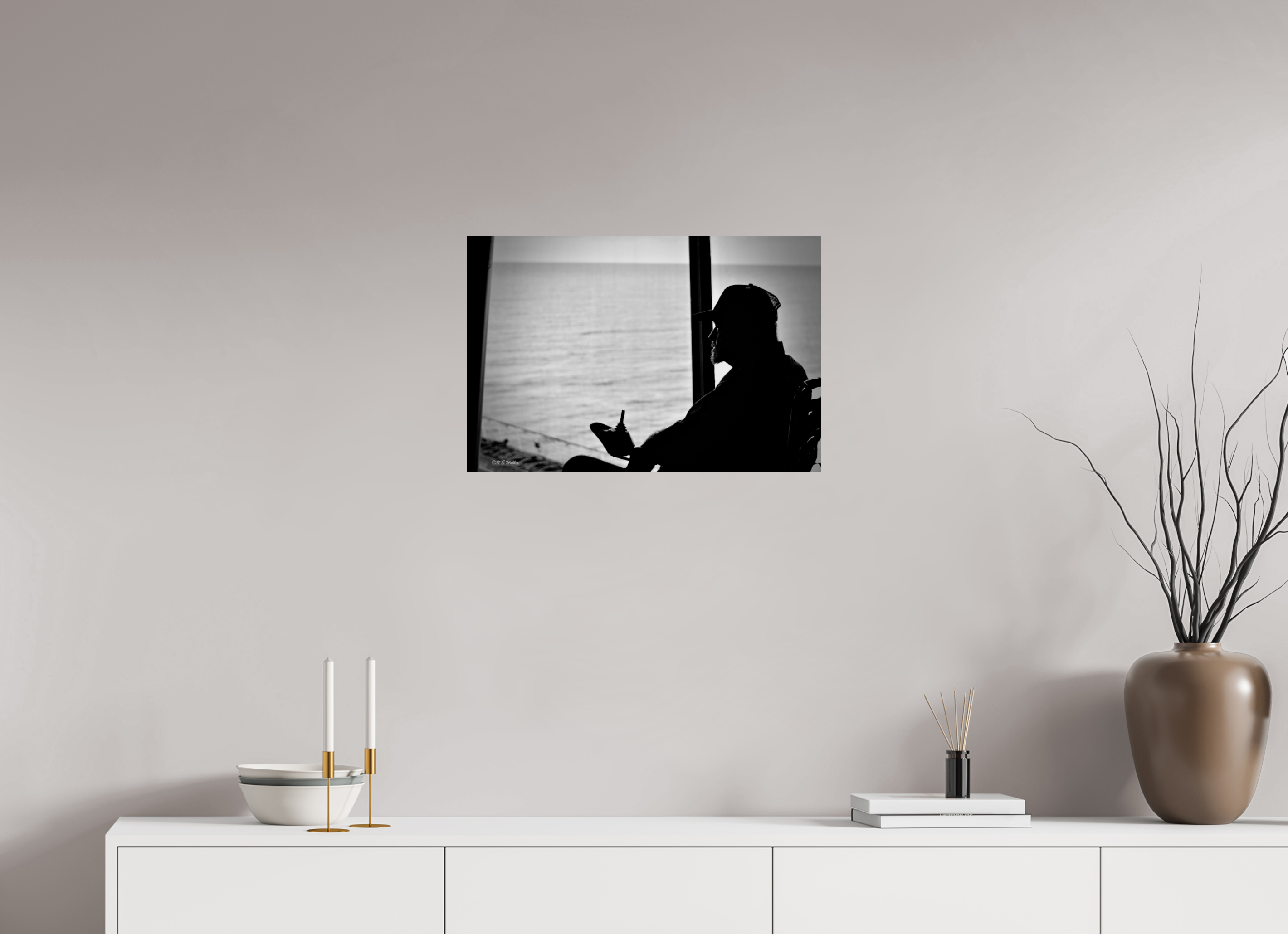 24 x 16″, Glossy Print without border Watching the Sea
