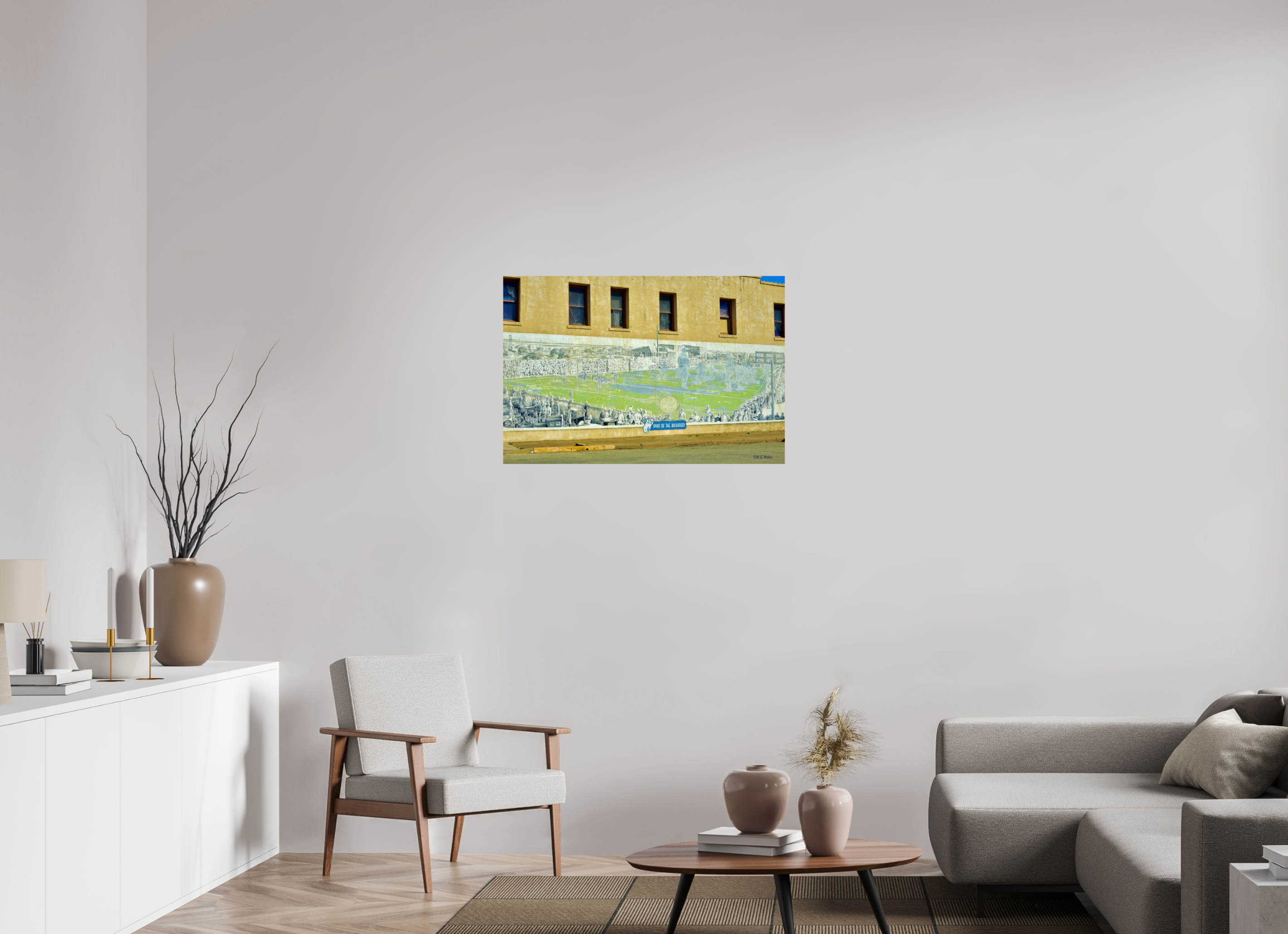 36 x 24″, Glossy Print without border Football Mural Breckenridge, TX