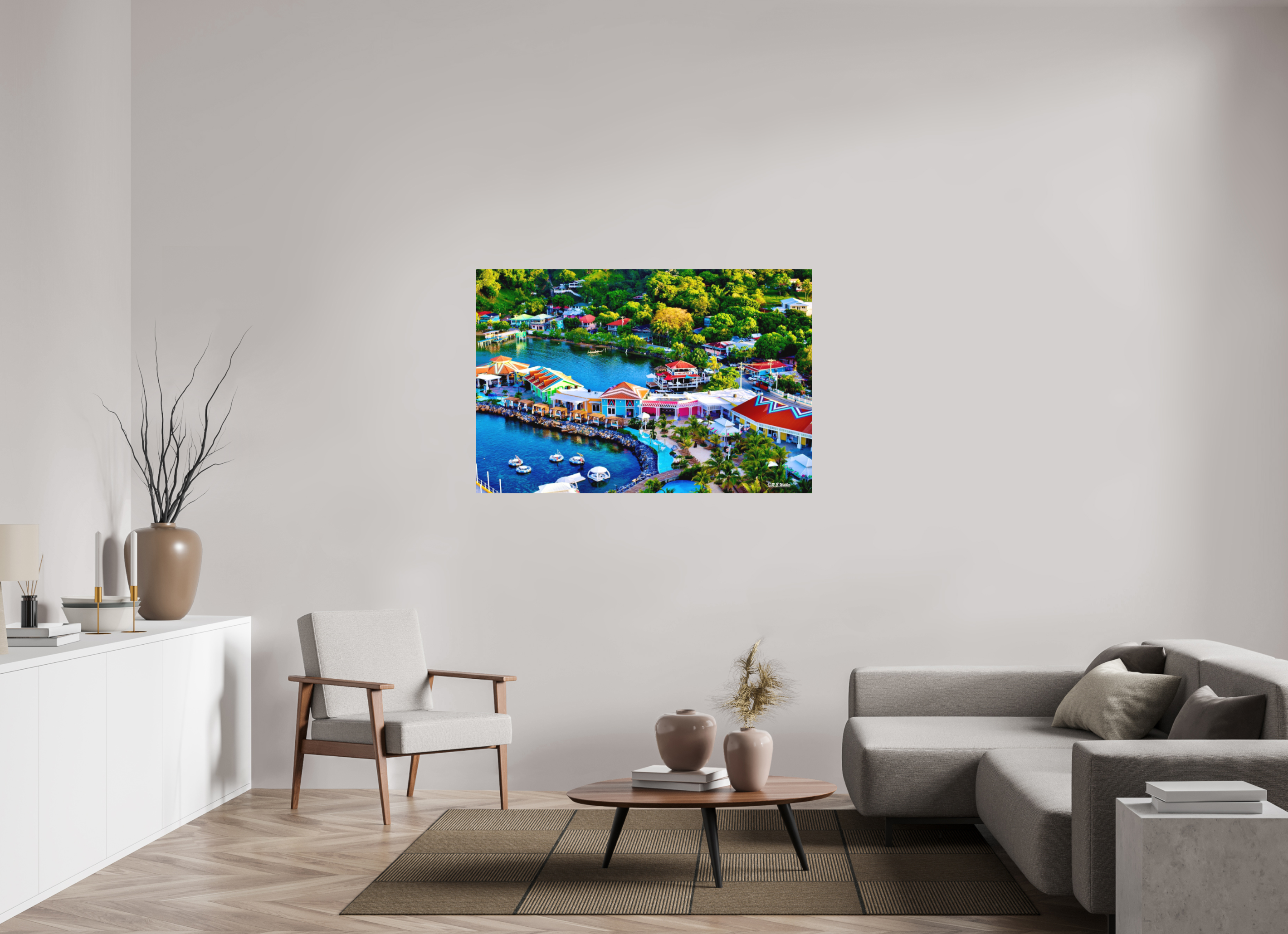 54 x 36″, Aluminum Roatan Port