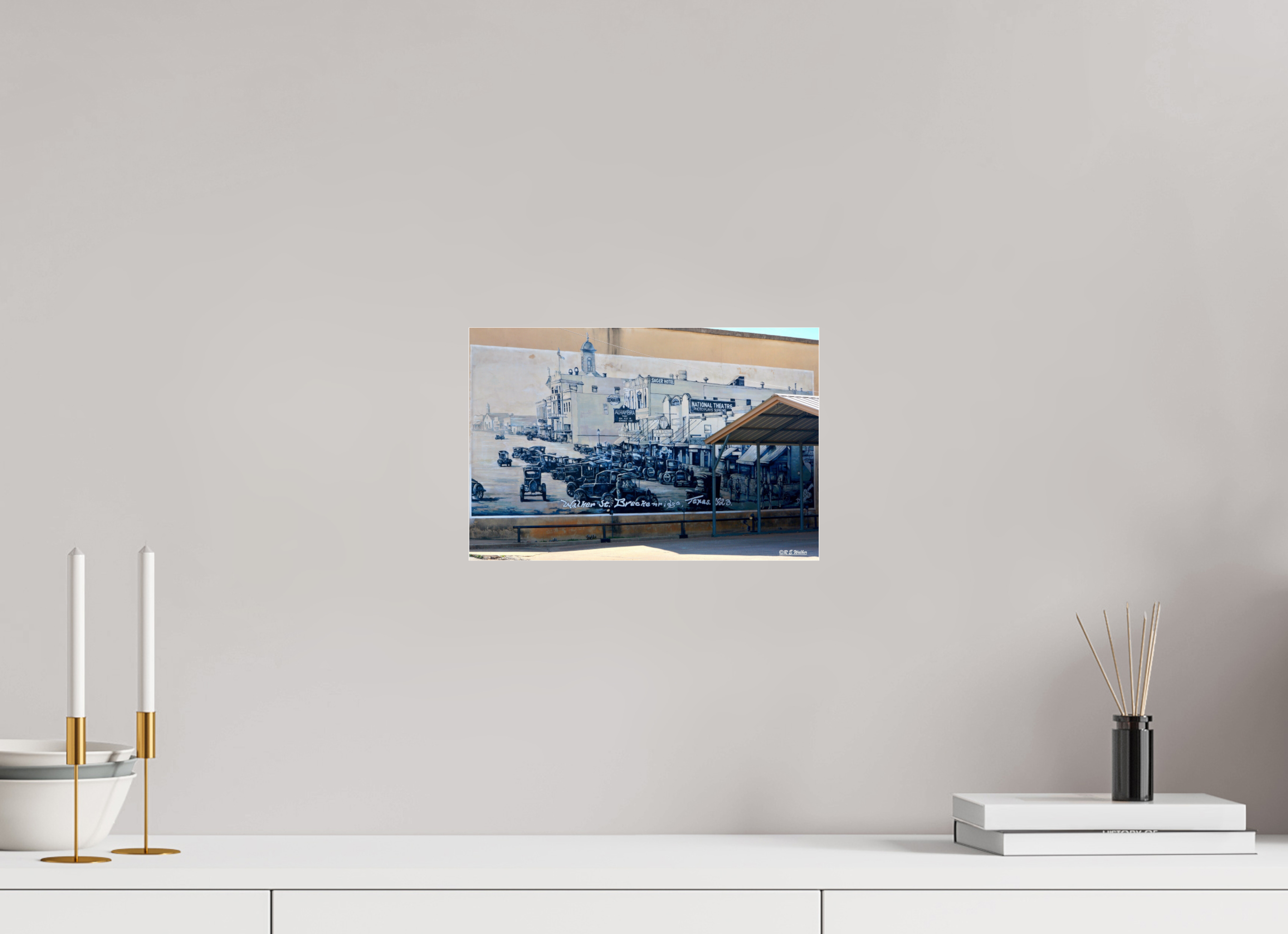 12 x 8″, acrylic-noframe-glossy Old Breckenridge Town Mural