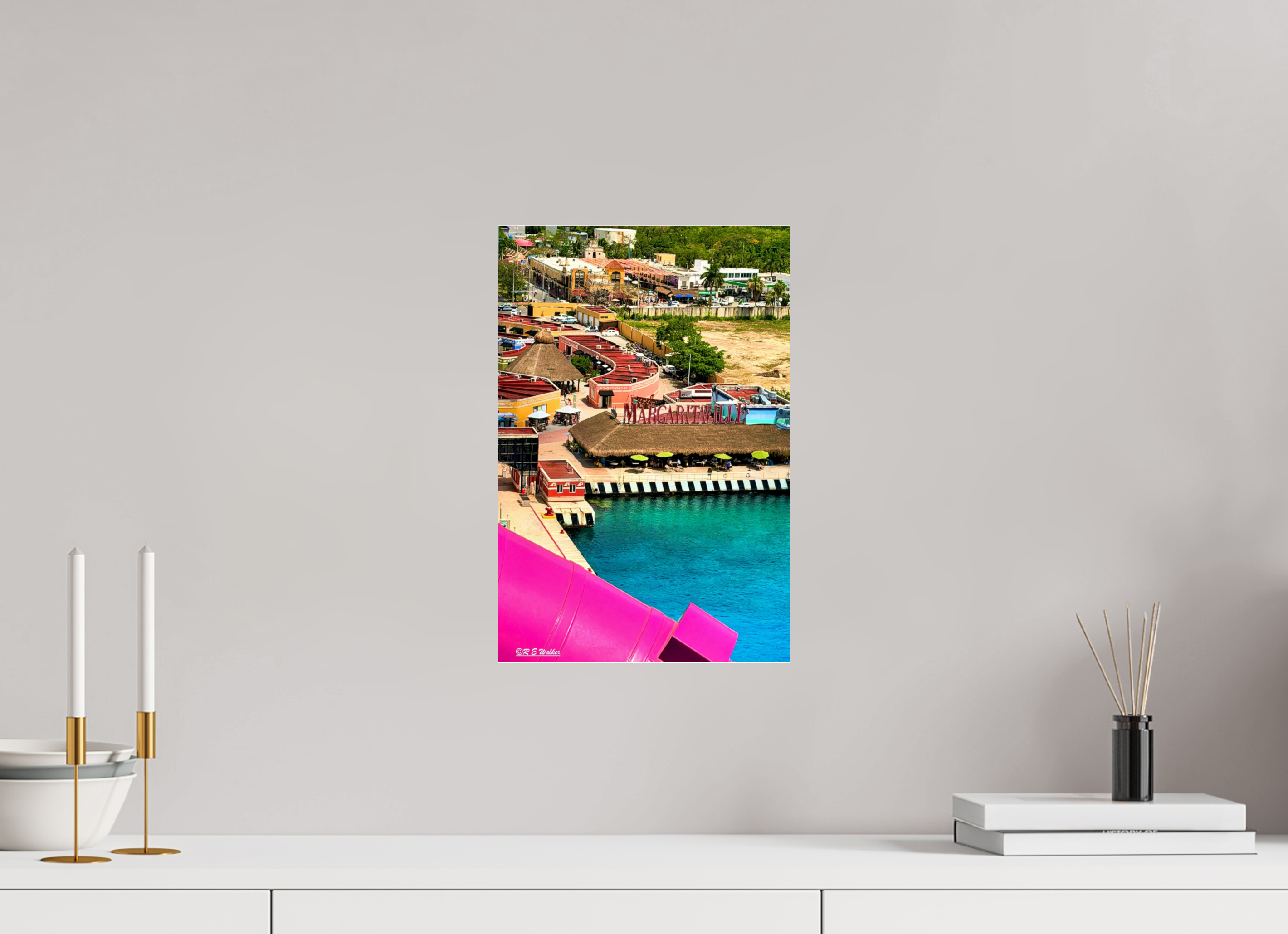10 x 15″, acrylic-noframe-glossy Docked in Cozumel