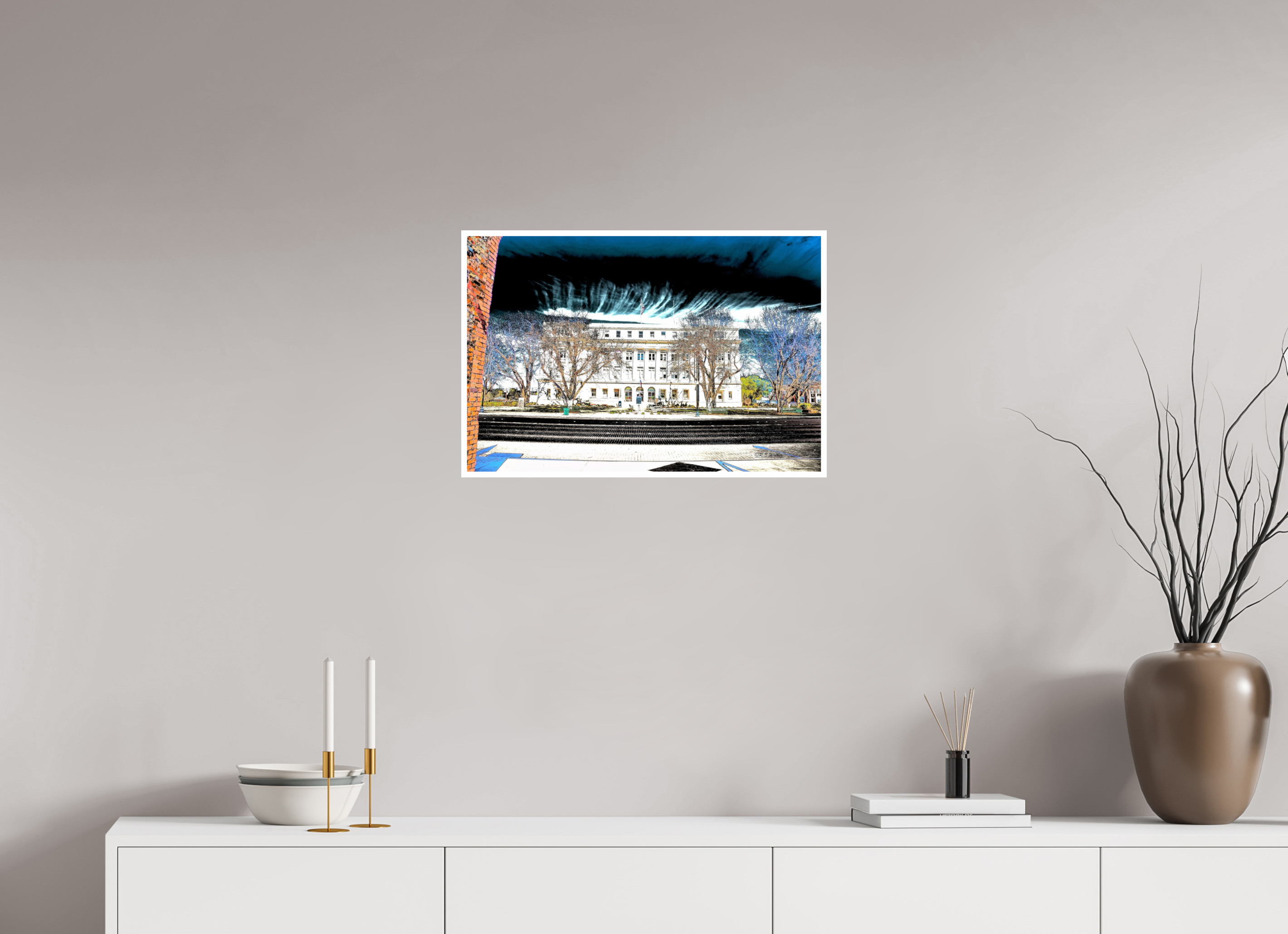 24 x 16″, Print with 0.4in white border Stephens County Courthouse