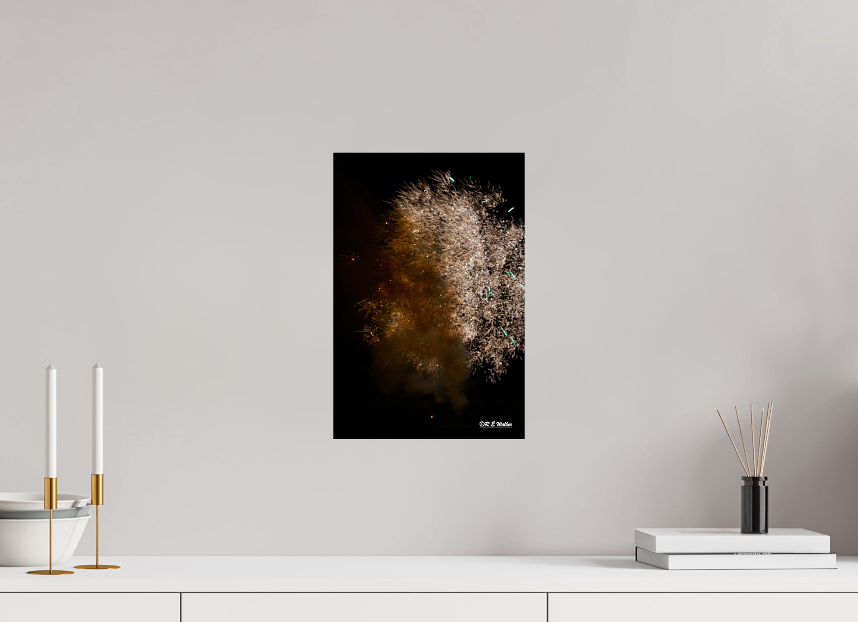 10 x 15″, Glossy Print without border Face in Fireworks