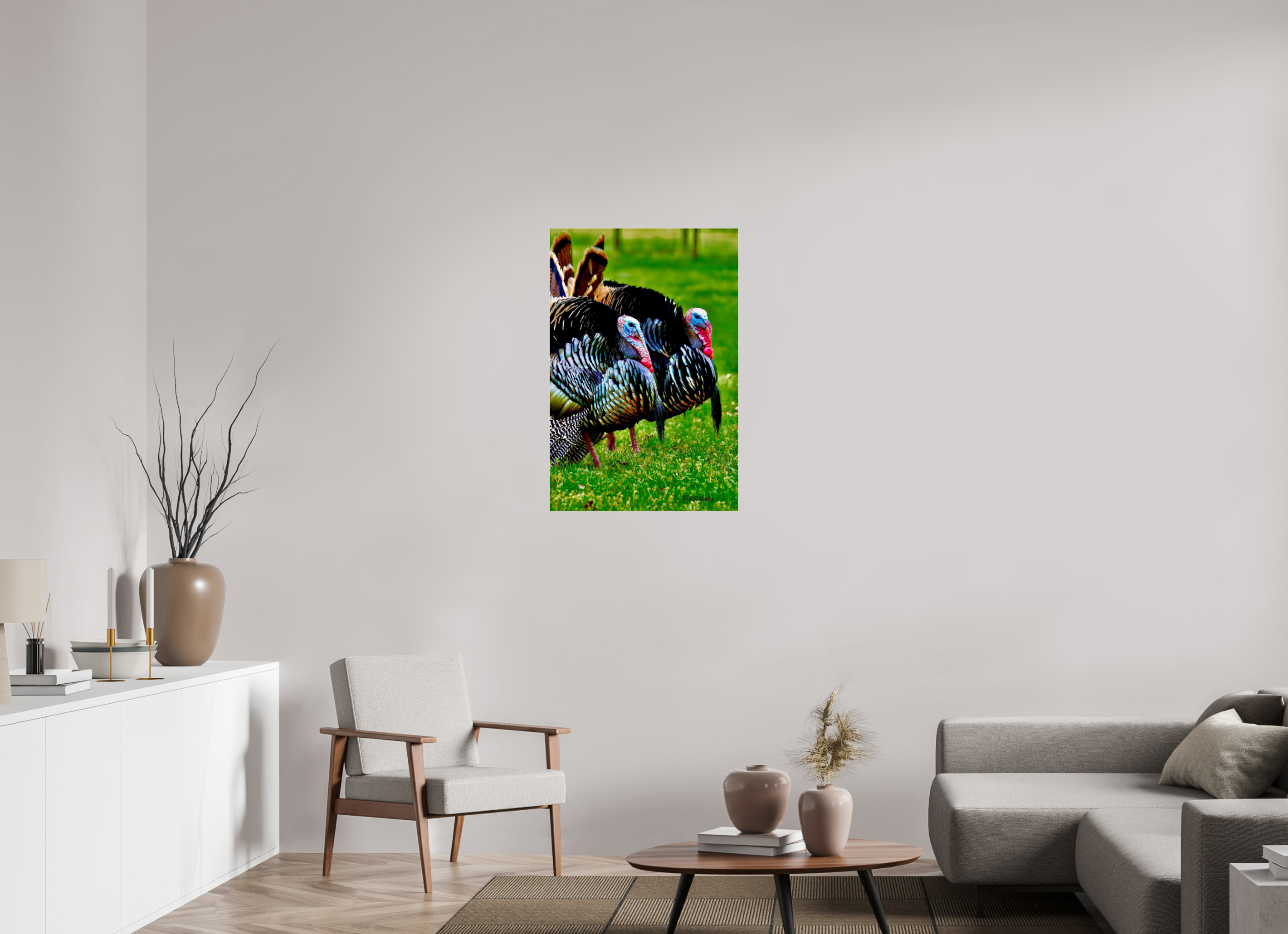 24 x 36″, acrylic-noframe-glossy Turkeys