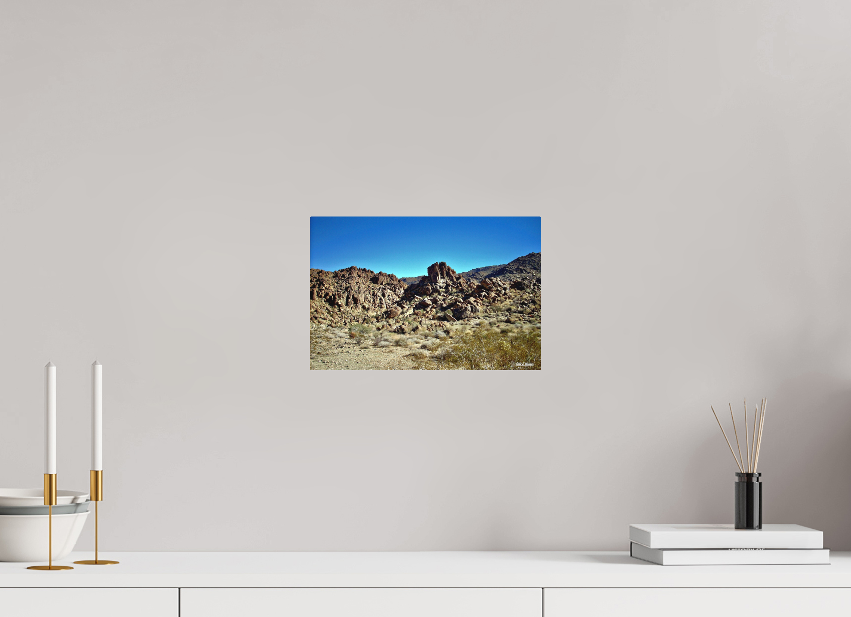 12 x 8″, Aluminum Rock Formations Joshua Tree