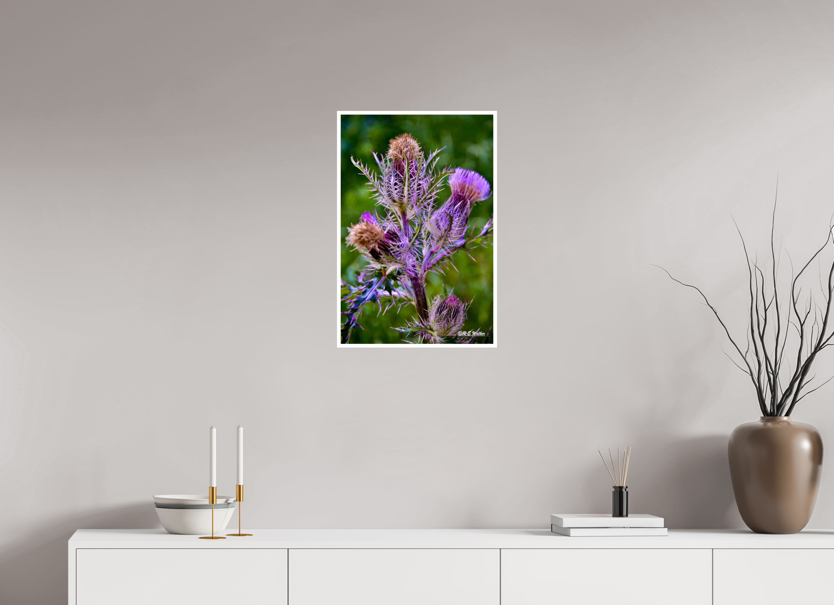 16 x 24″, Print with 0.4in white border Thistle