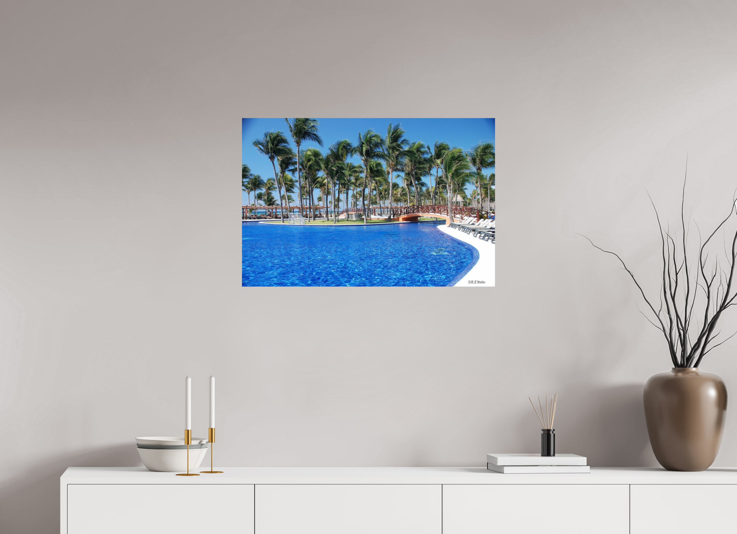 30 x 20″, Glossy Print without border Tropical View at Riviera Maya