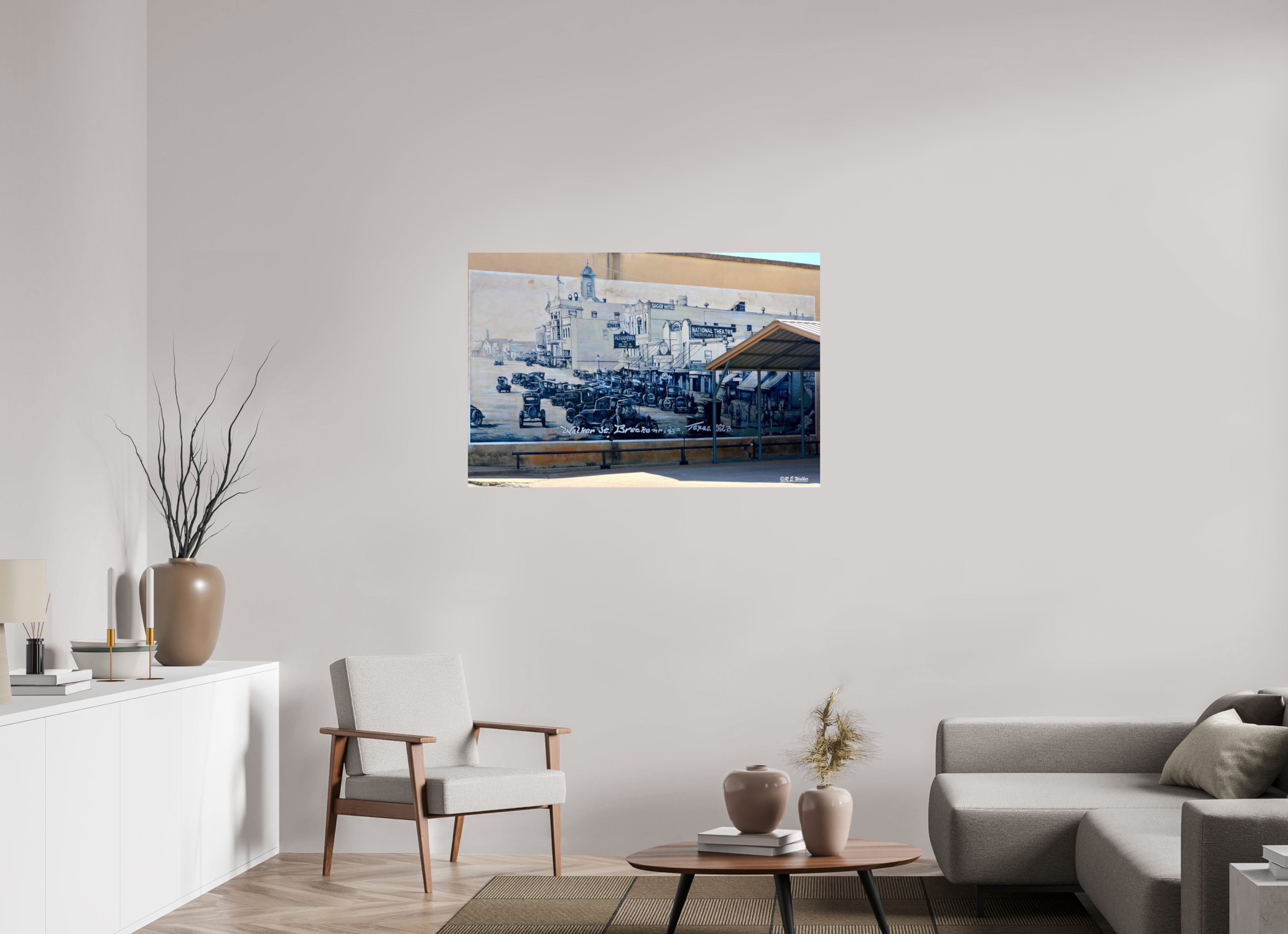 45 x 30″, Glossy Print without border Old Breckenridge Town Mural