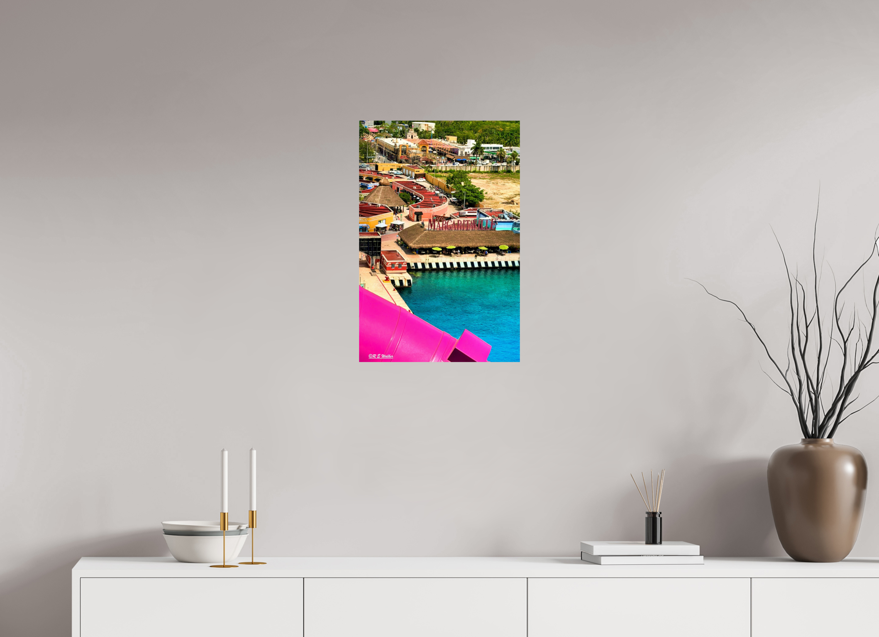 16 x 24″, Glossy Print without border Docked in Cozumel