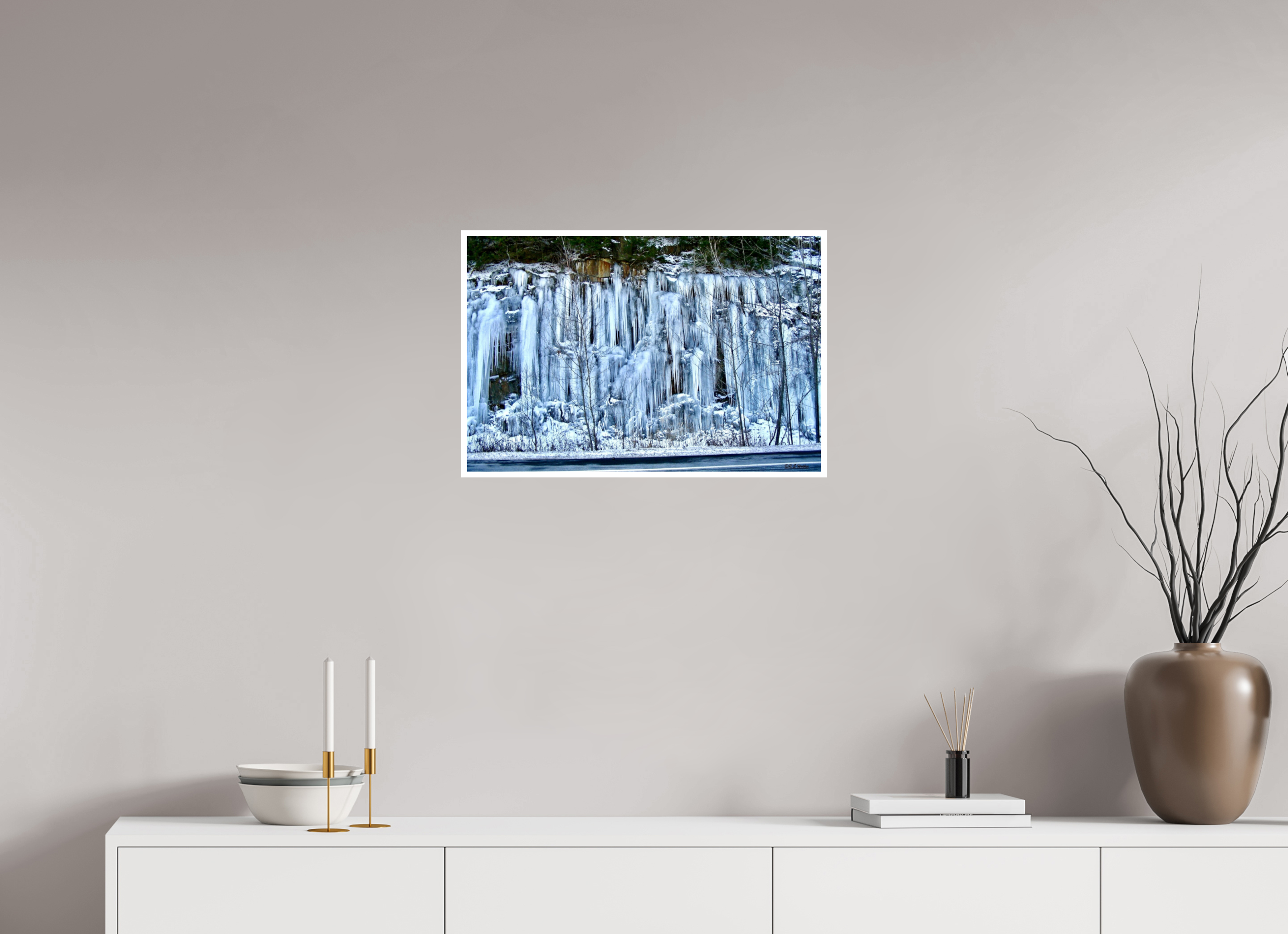24 x 16″, Print with 0.4in white border Ice Wall Version