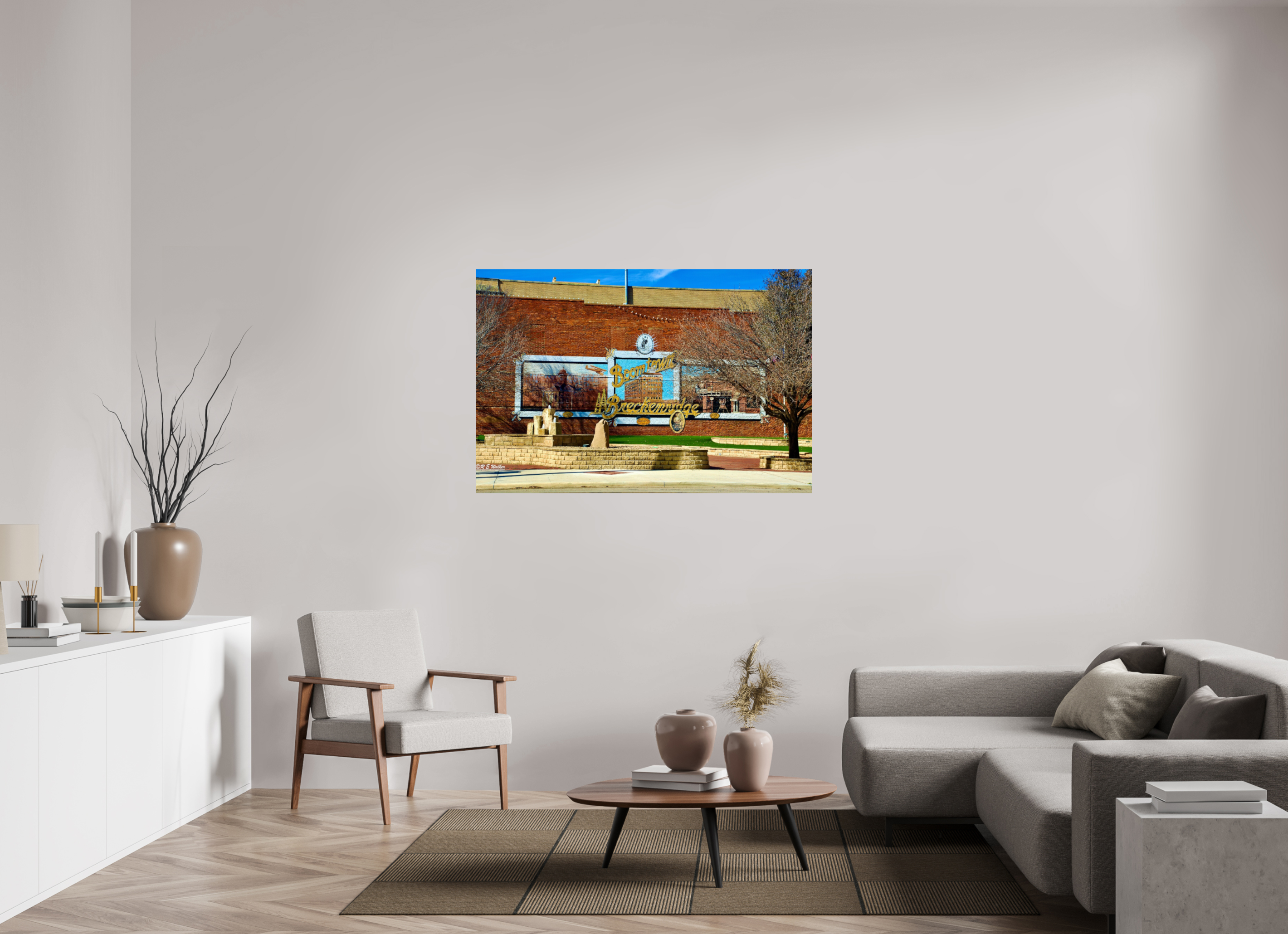 54 x 36″, acrylic-noframe-glossy Breckenridge, TX Downtown Entry Mural