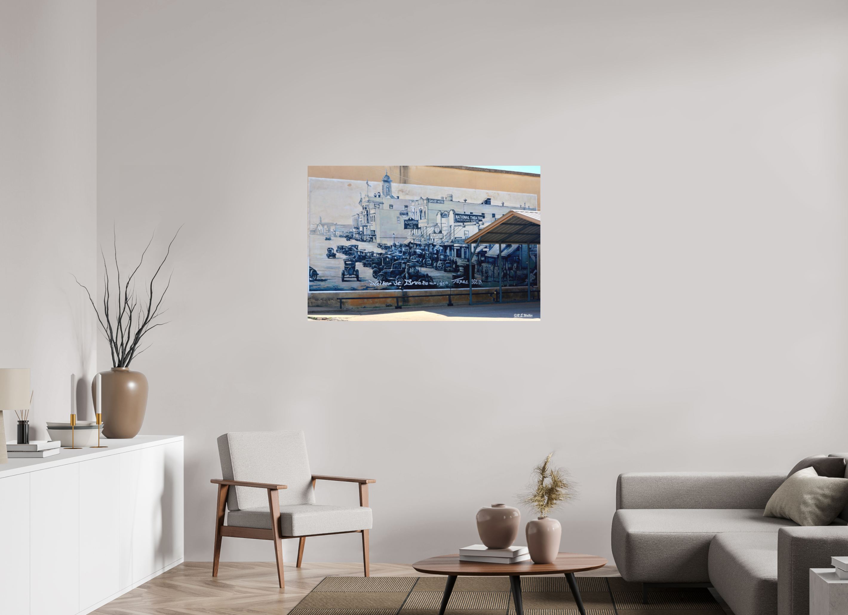 45 x 30″, Aluminum Old Breckenridge Town Mural