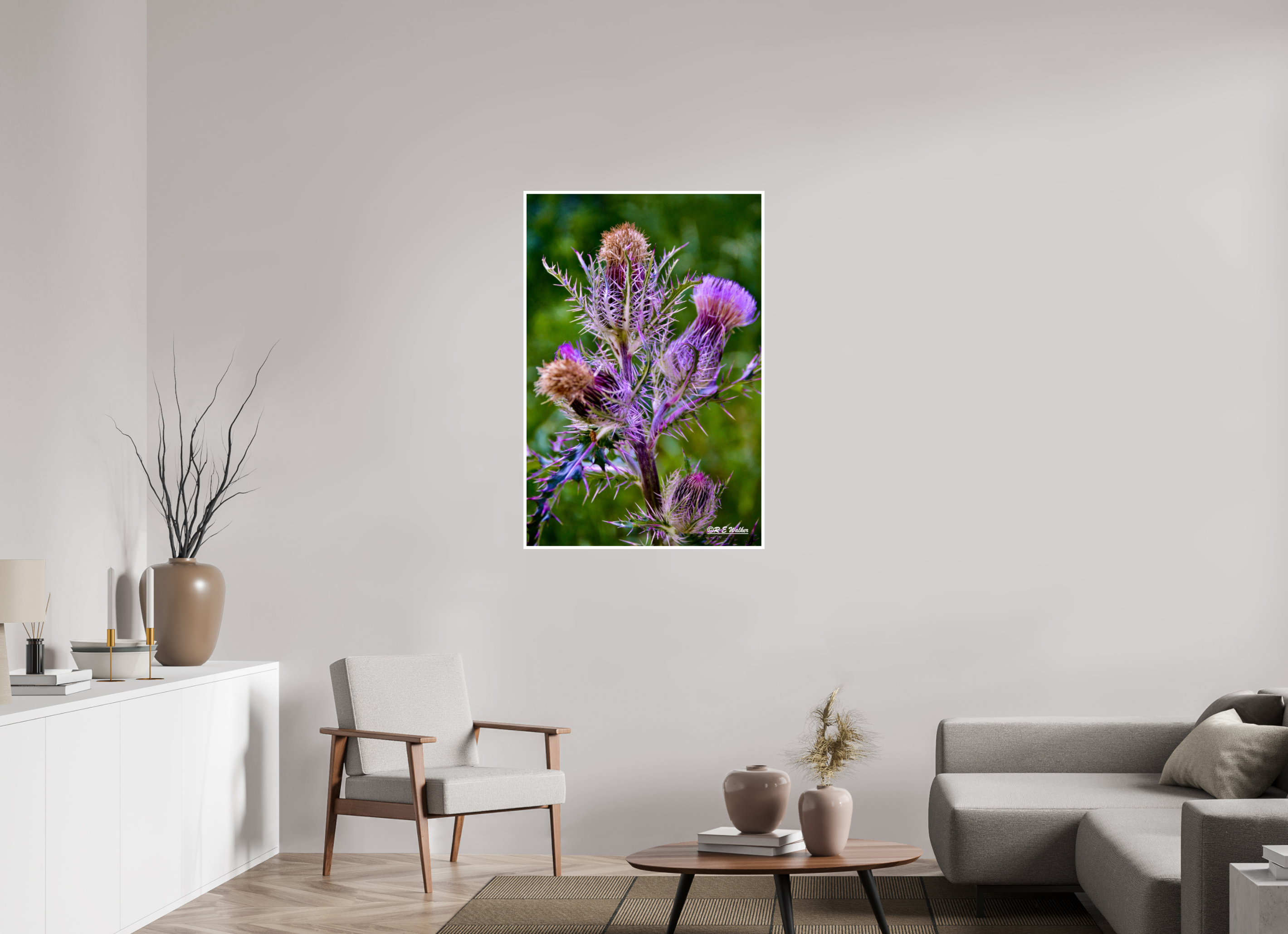 30 x 45″, Print with 0.4in white border Thistle