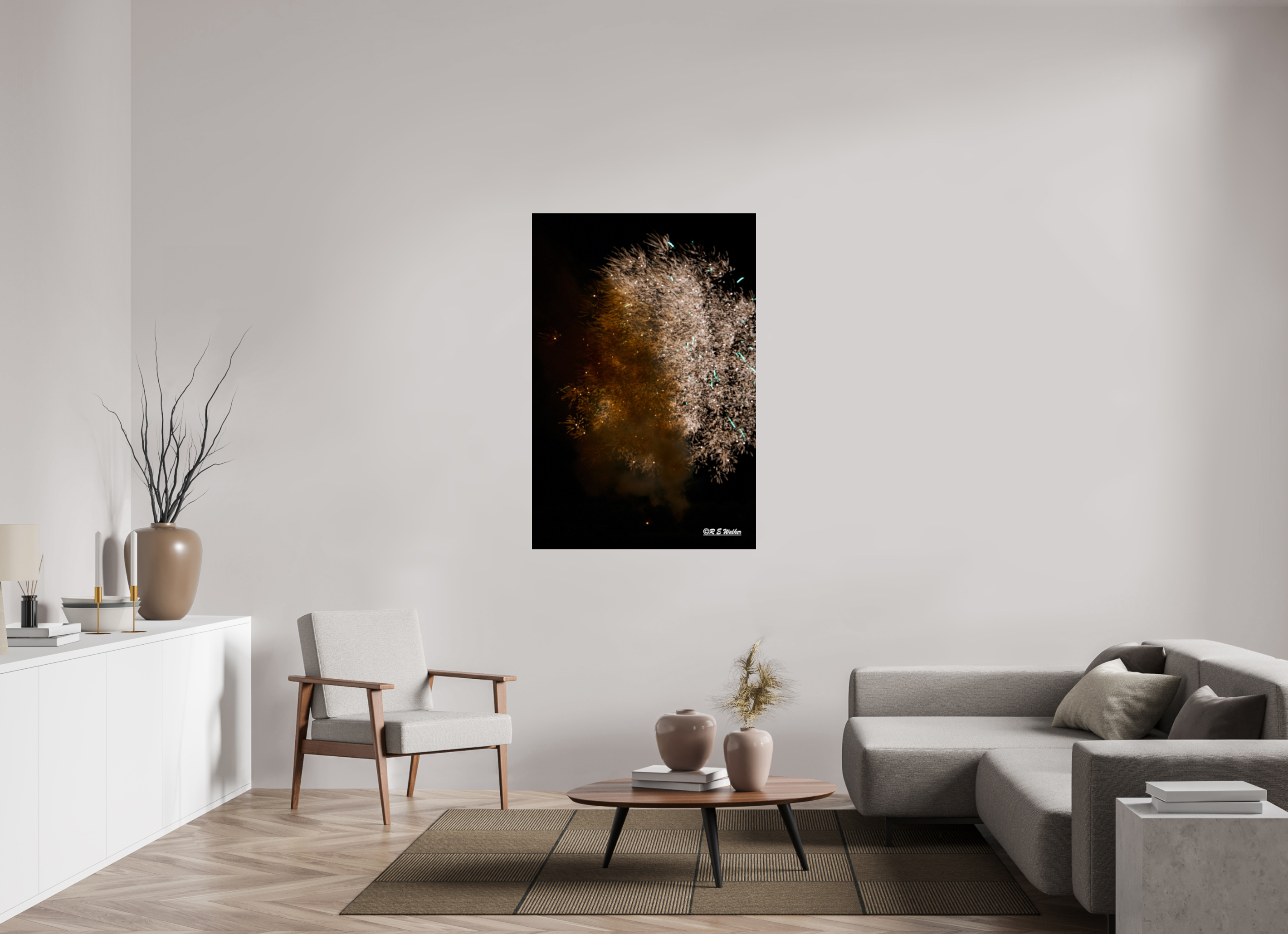 36 x 54″, acrylic-noframe-glossy Face in Fireworks