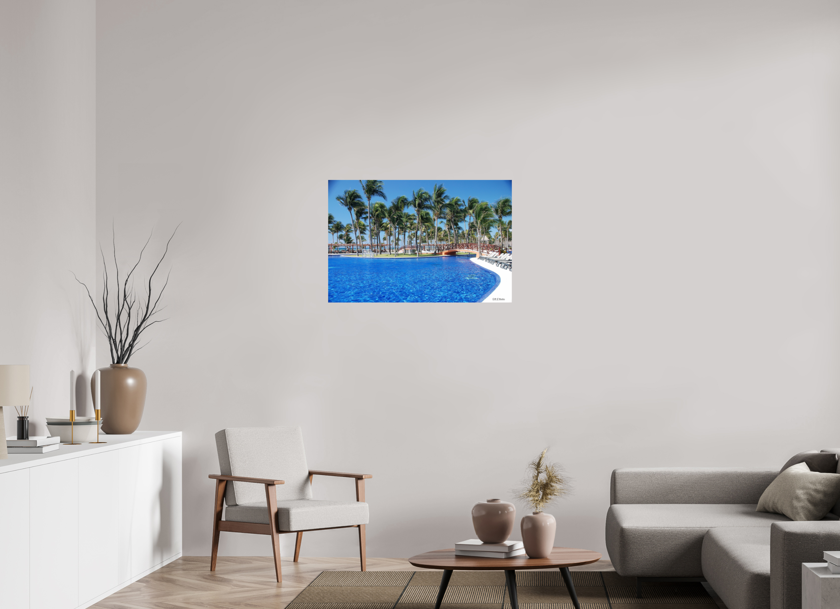 36 x 24″, Glossy Print without border Tropical View at Riviera Maya