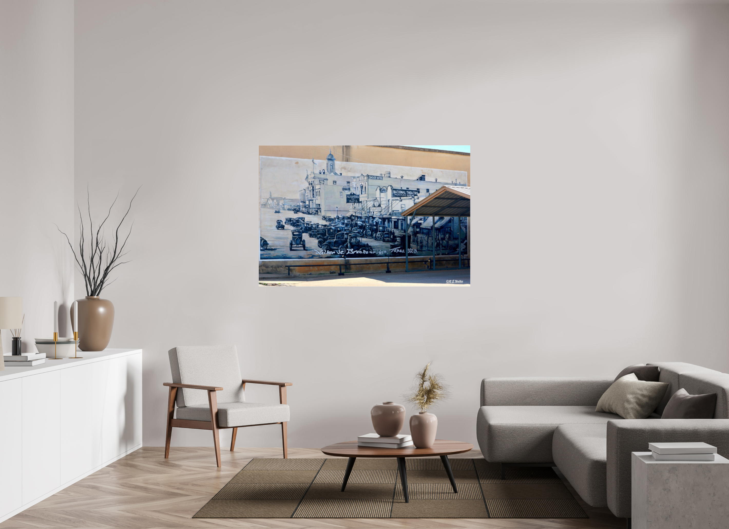 60 x 40″, acrylic-noframe-glossy Old Breckenridge Town Mural