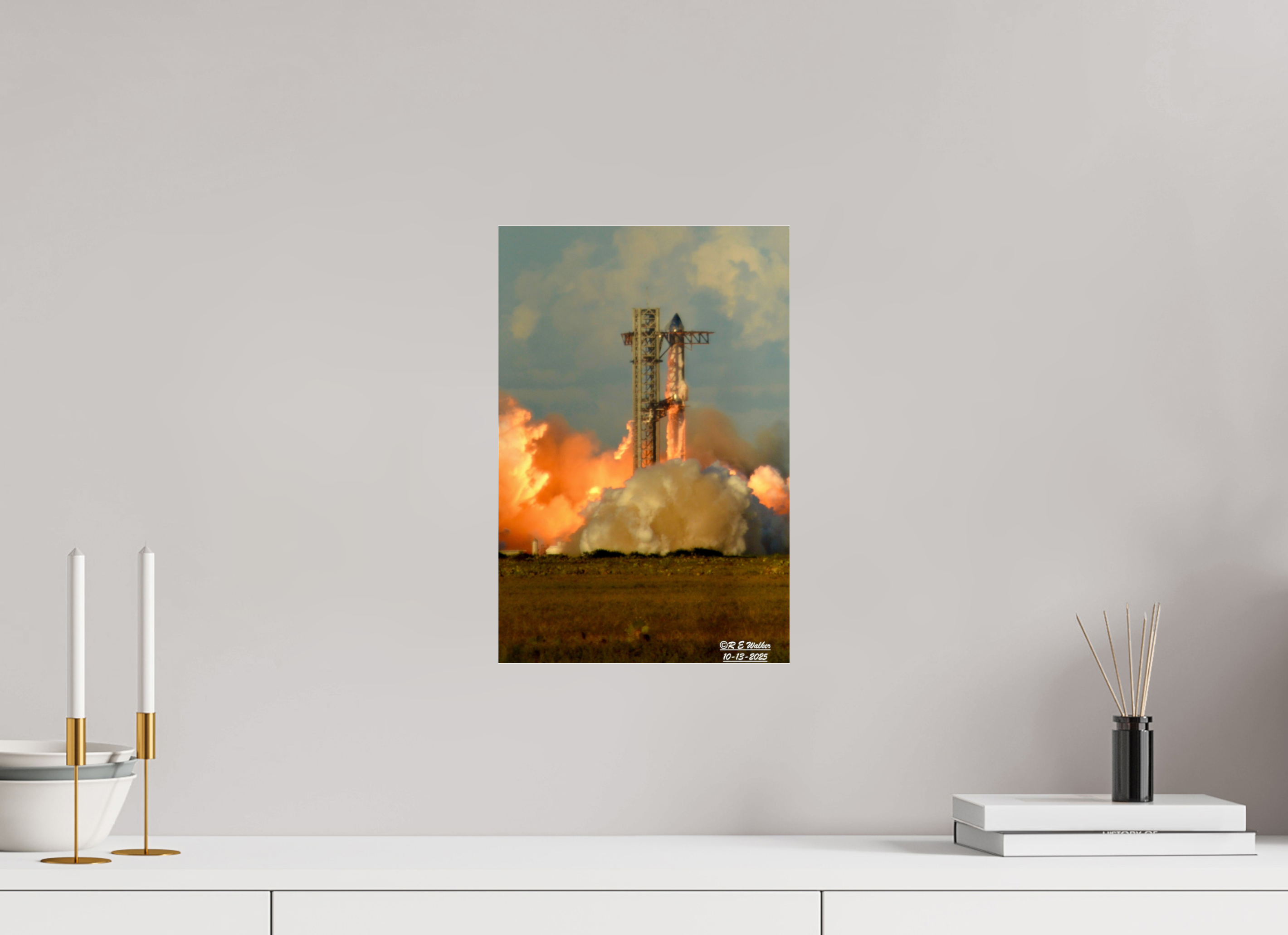 10 x 15″, acrylic-noframe-glossy SpaceX Starship Launch Ignition