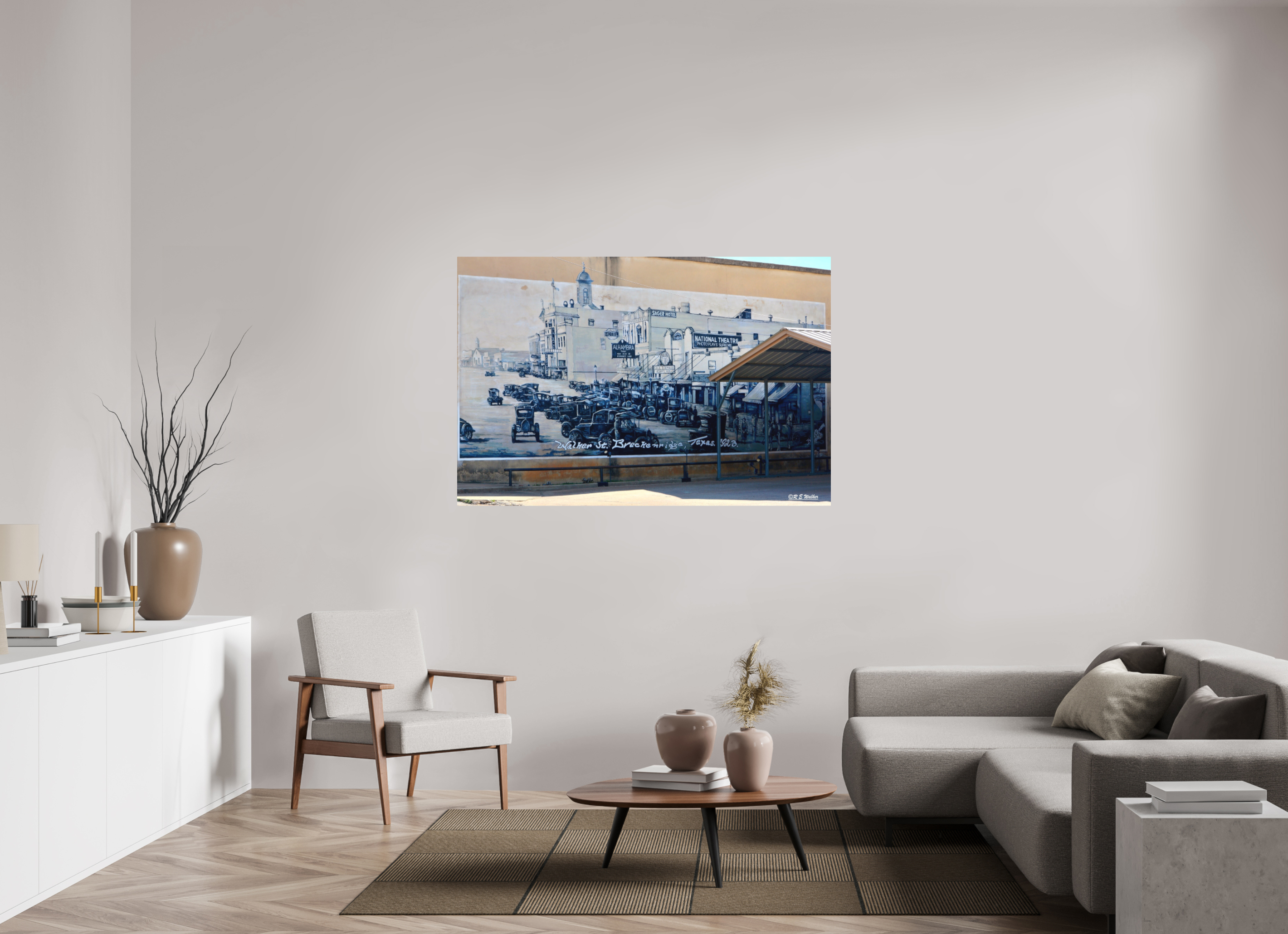 60 x 40″, Aluminum Old Breckenridge Town Mural