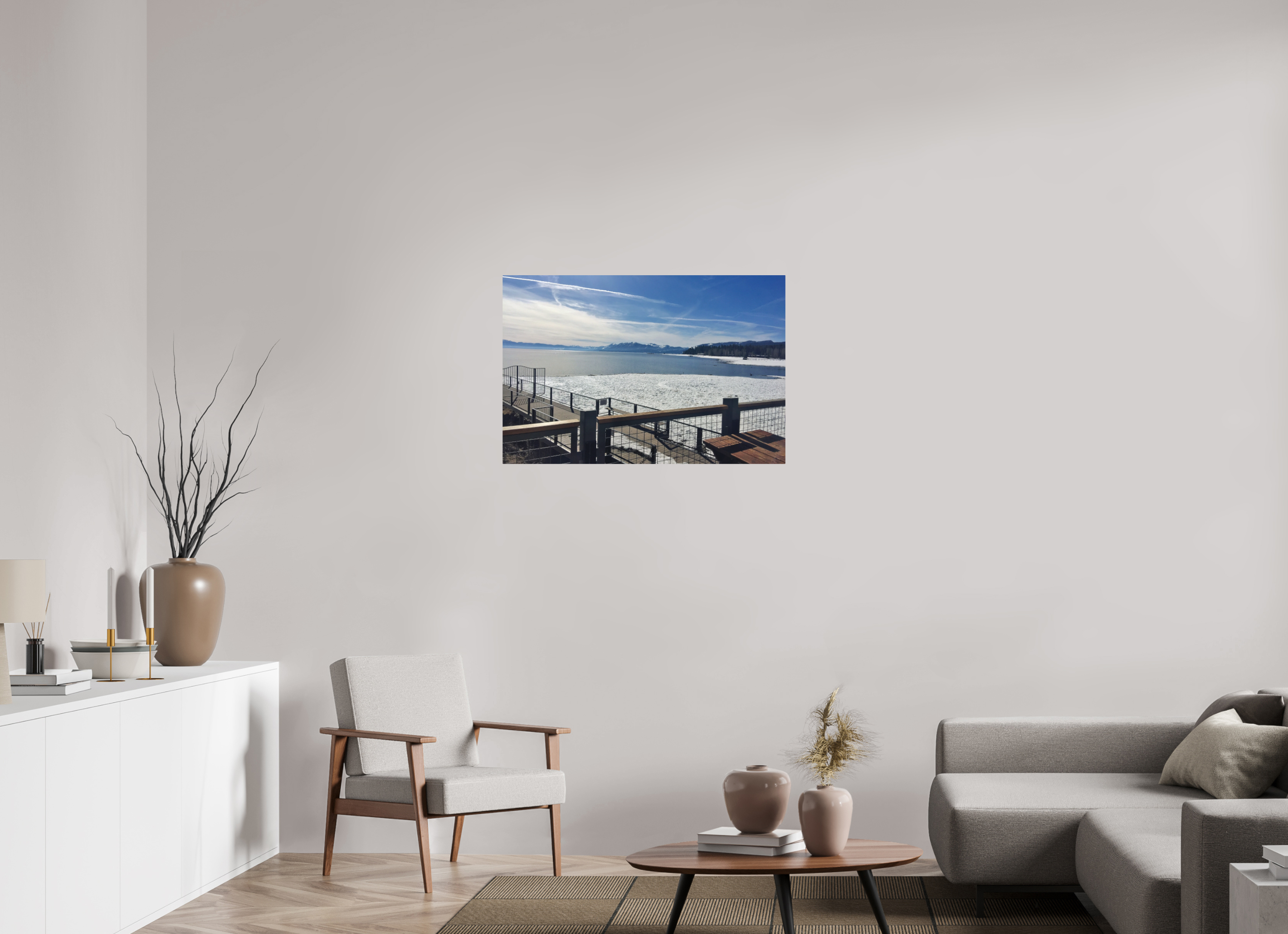 36 x 24″, Aluminum Tahoe City Lake view