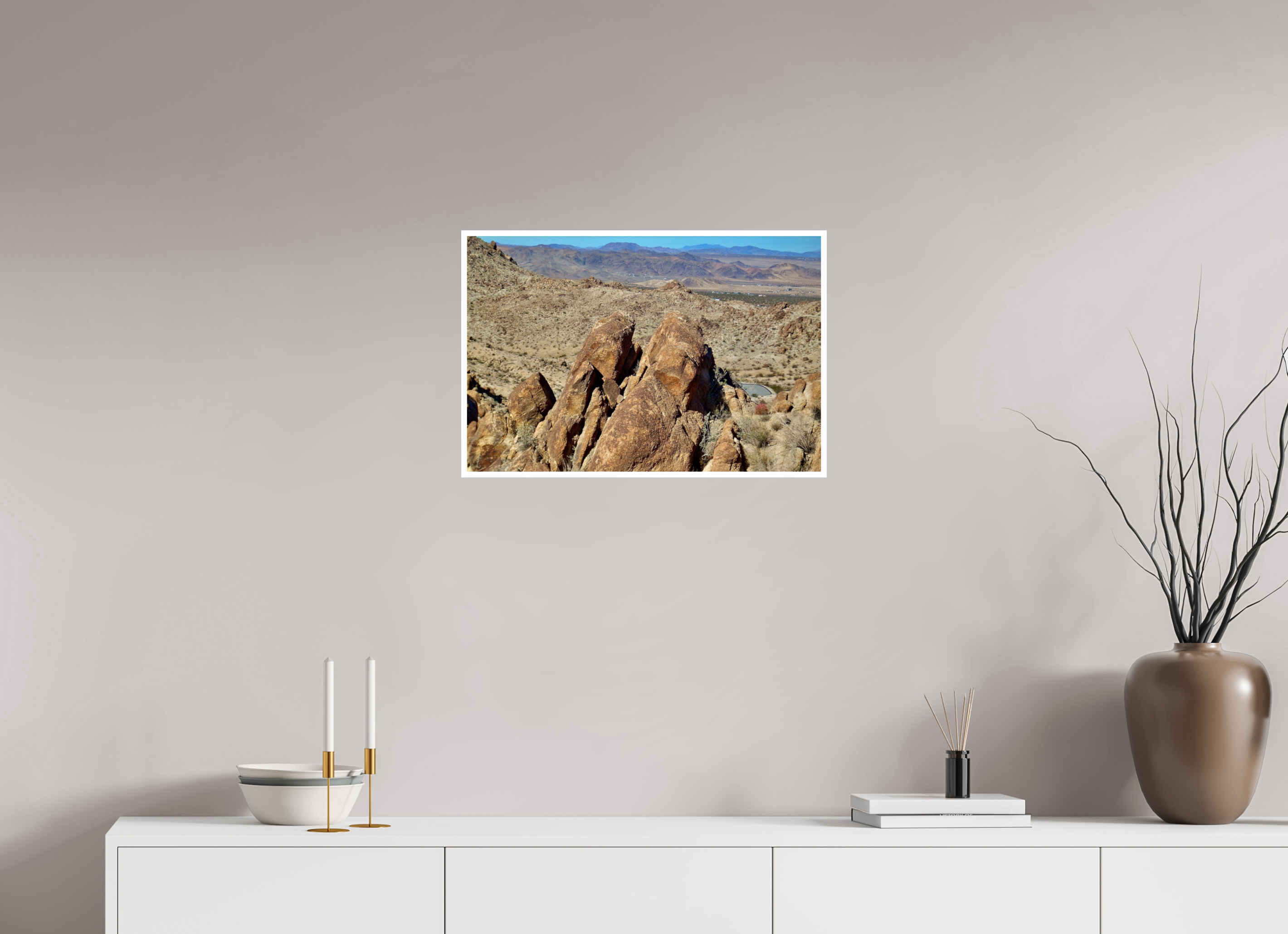 24 x 16″, Print with 0.4in white border Rock Formation Josha National Park