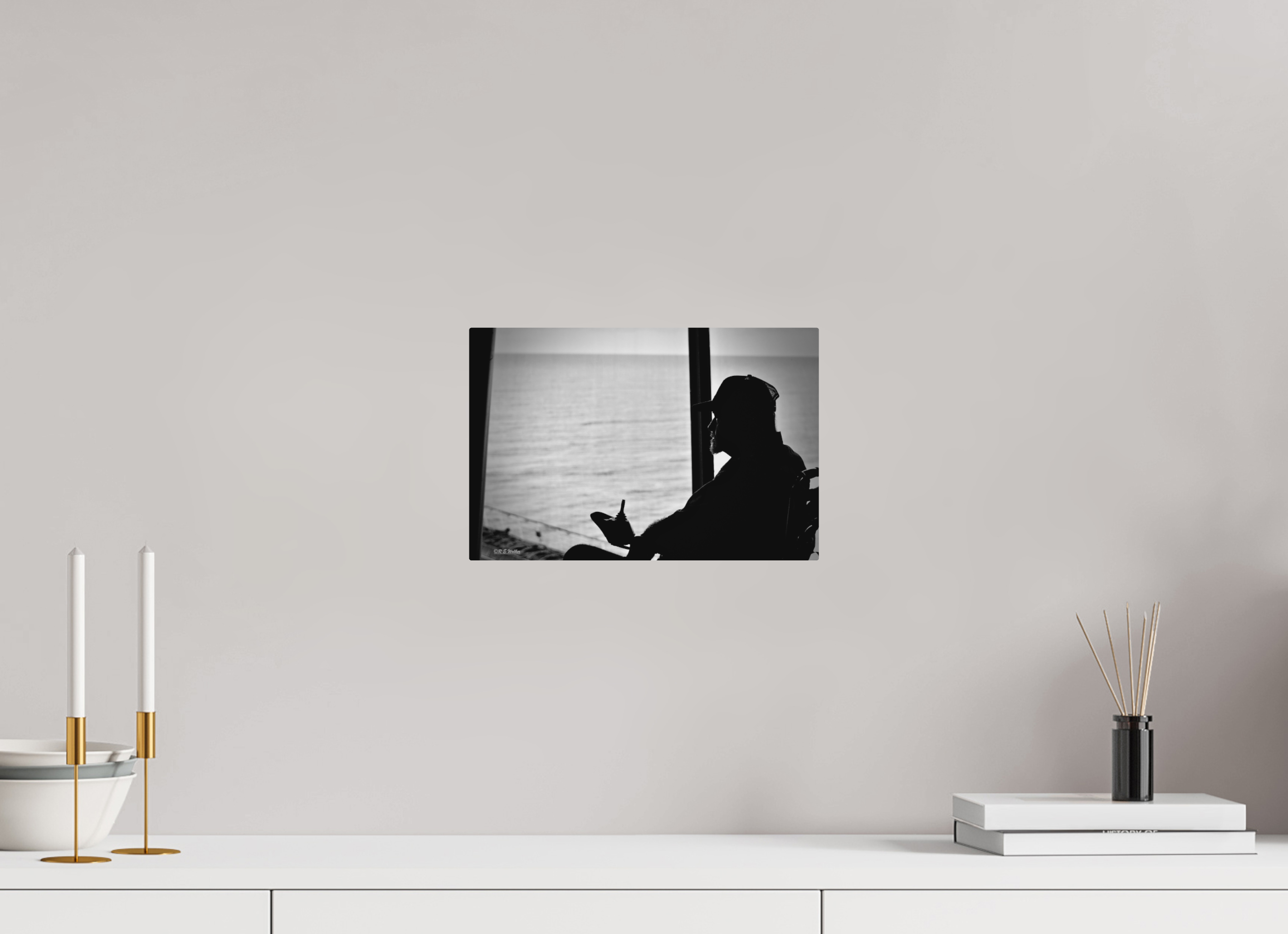 12 x 8″, Aluminum Watching the Sea