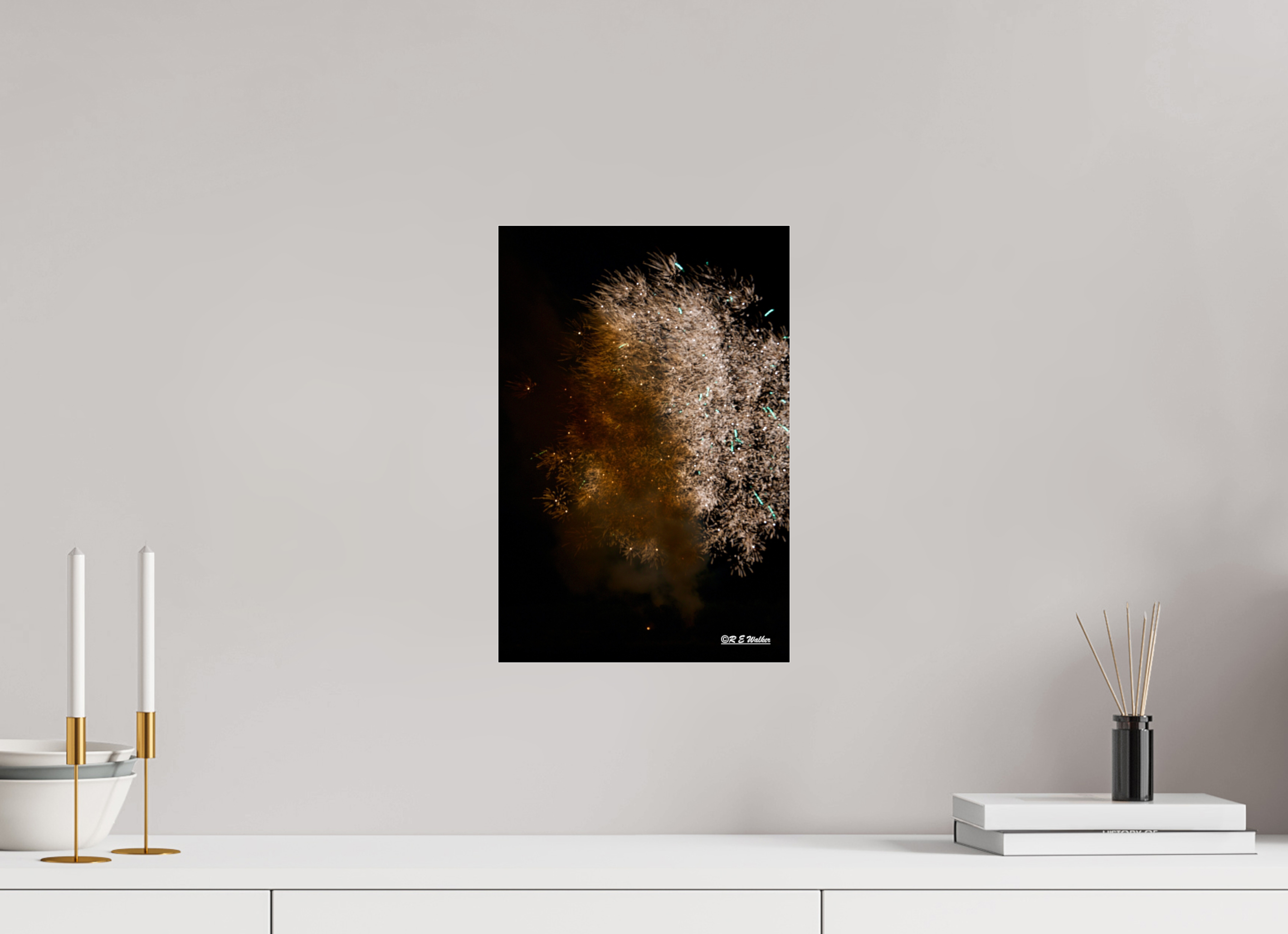 10 x 15″, acrylic-noframe-glossy Face in Fireworks