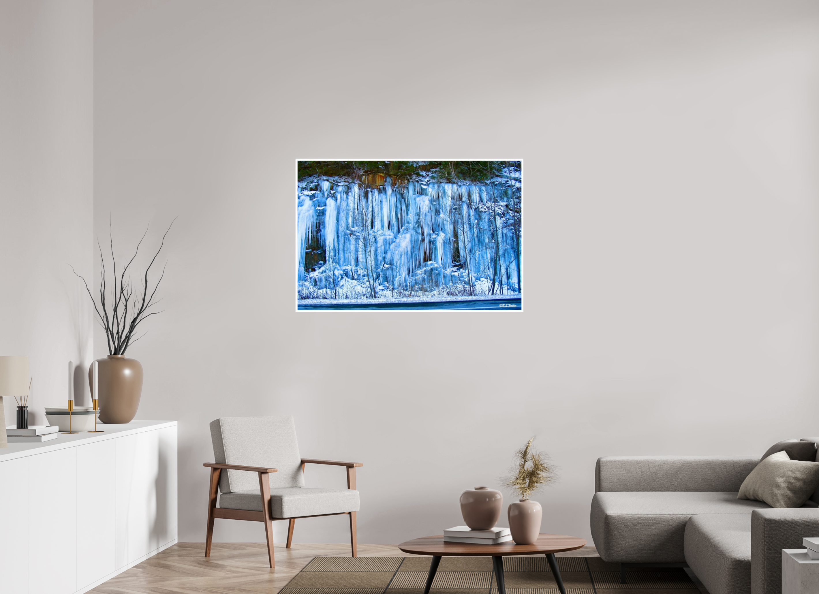 45 x 30″, Print with 0.4in white border Ice Wall