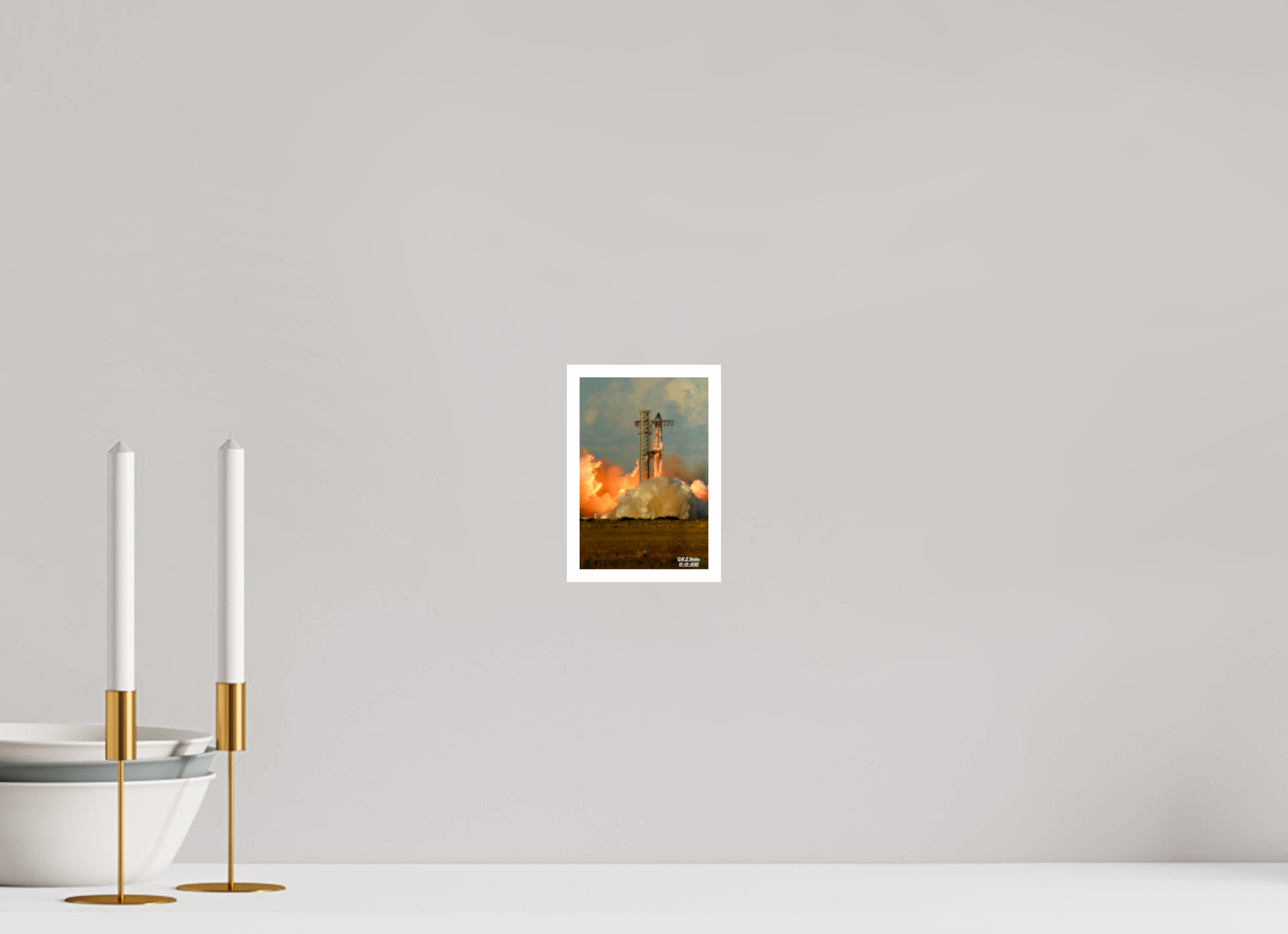 4 x 6″, Print with 0.4in white border SpaceX Starship Launch