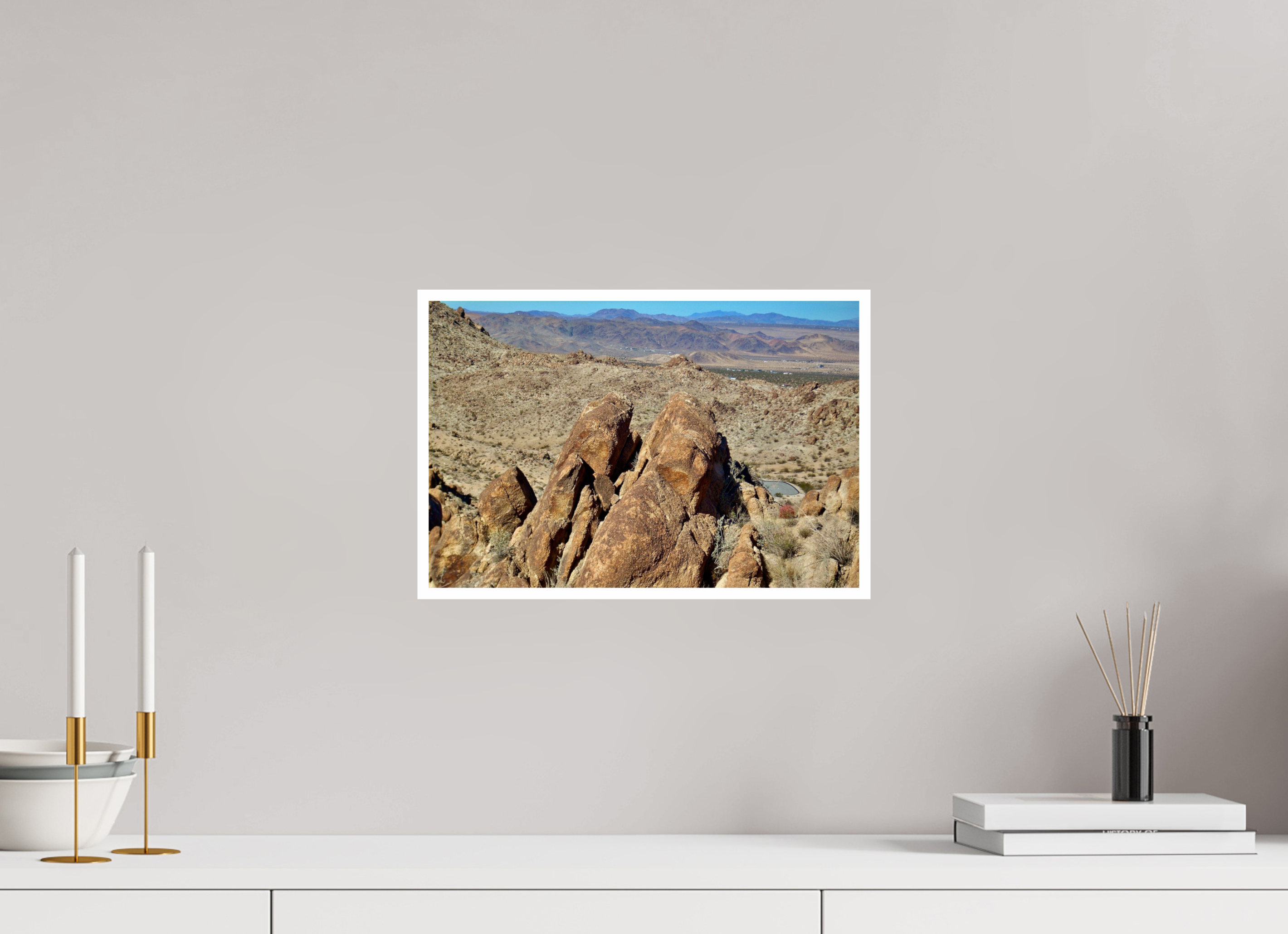 15 x 10″, Print with 0.4in white border Rock Formation Josha National Park