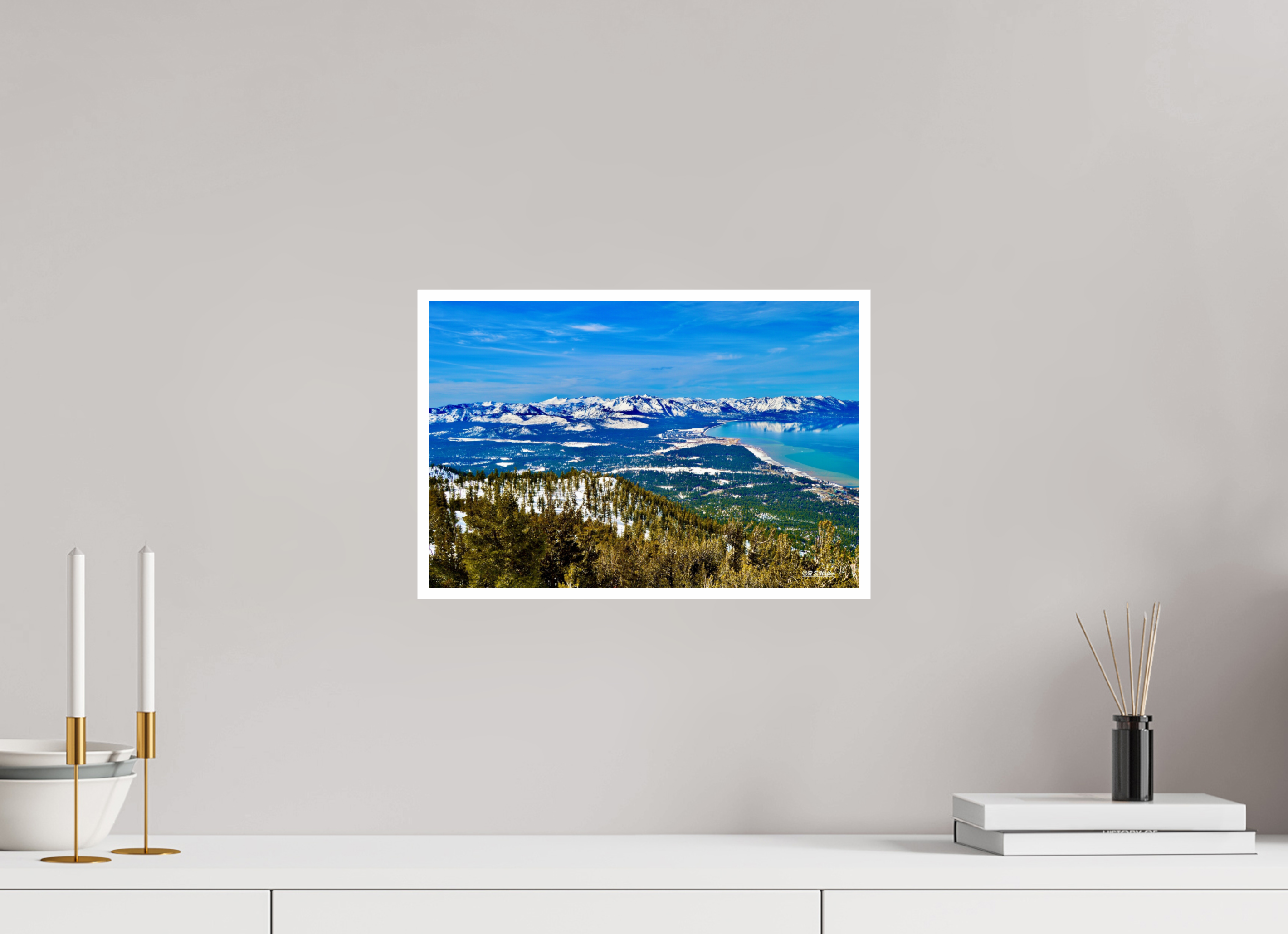 15 x 10″, Print with 0.4in white border Lake Tahoe Partial View