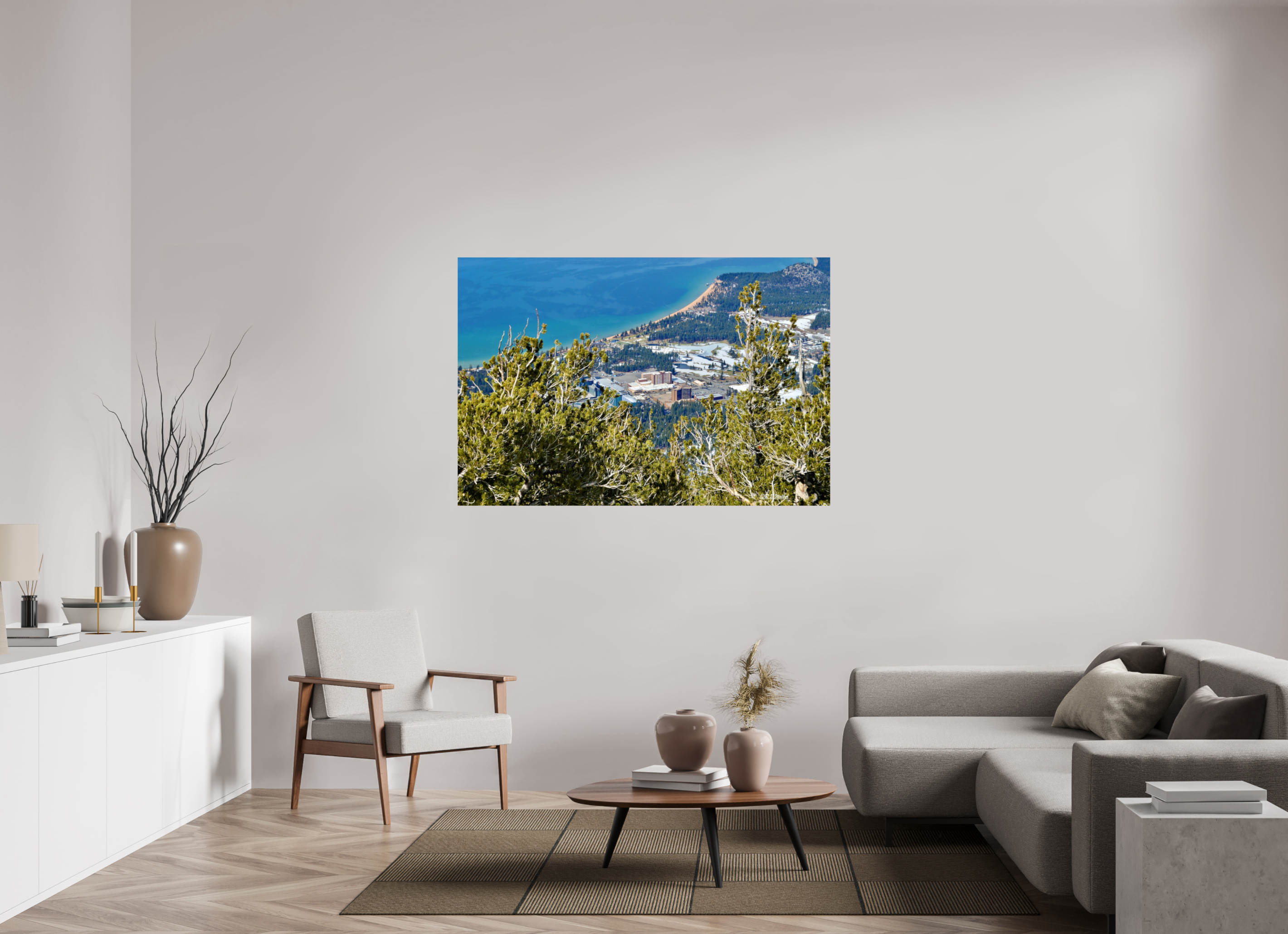 60 x 40″, Glossy Print without border View from Heavenly Mountain to city below
