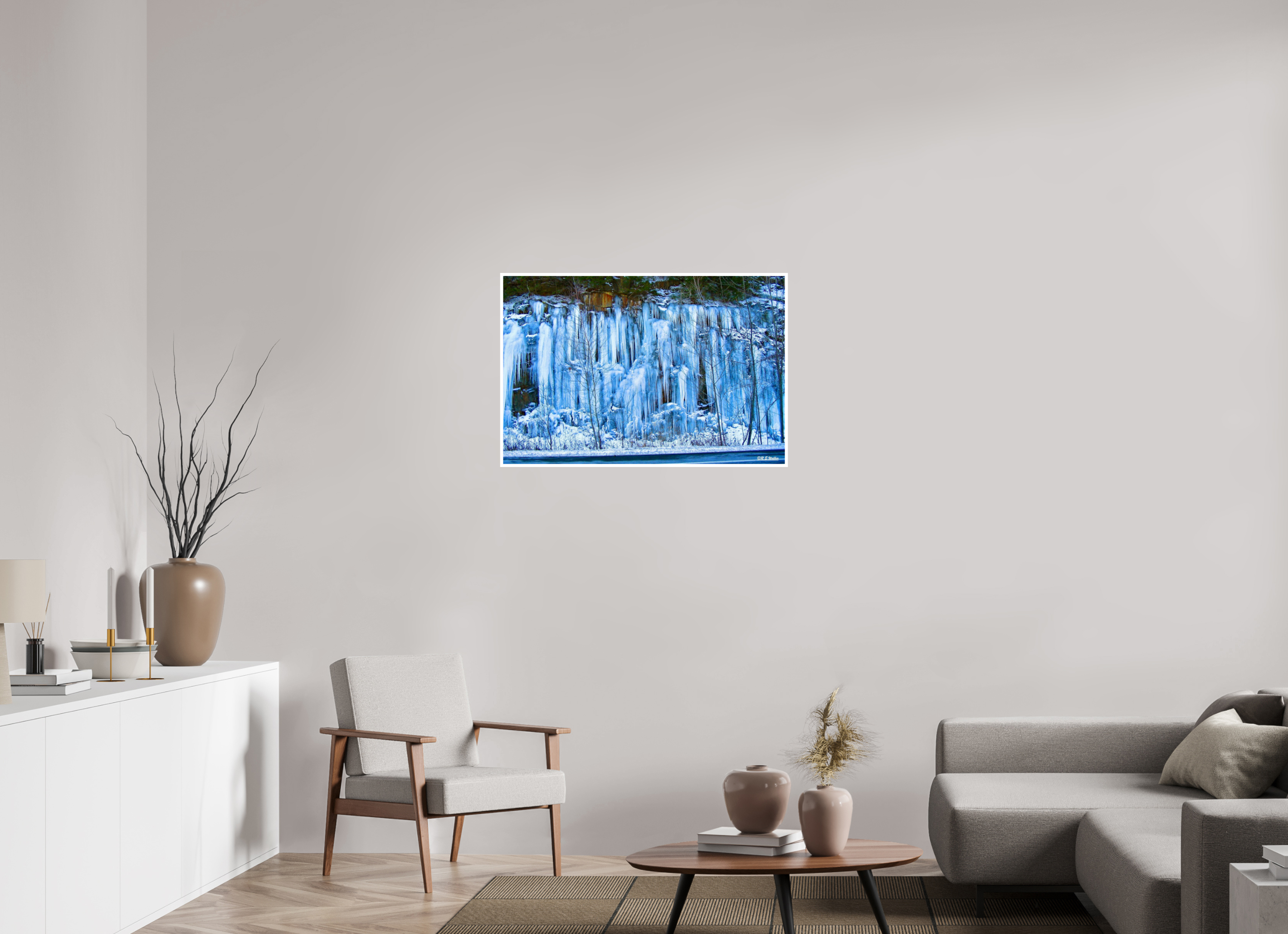 36 x 24″, Print with 0.4in white border Ice Wall