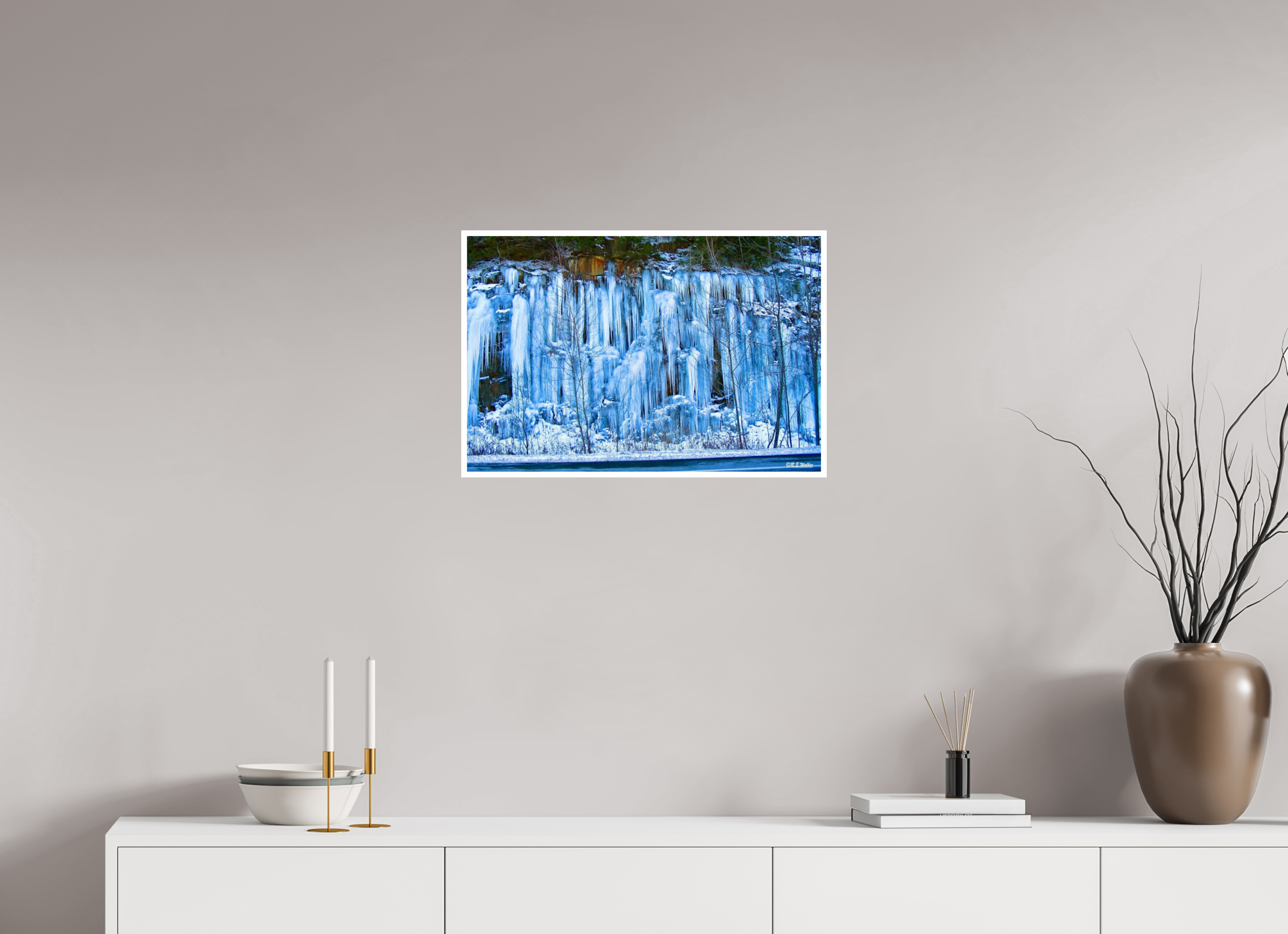 24 x 16″, Print with 0.4in white border Ice Wall