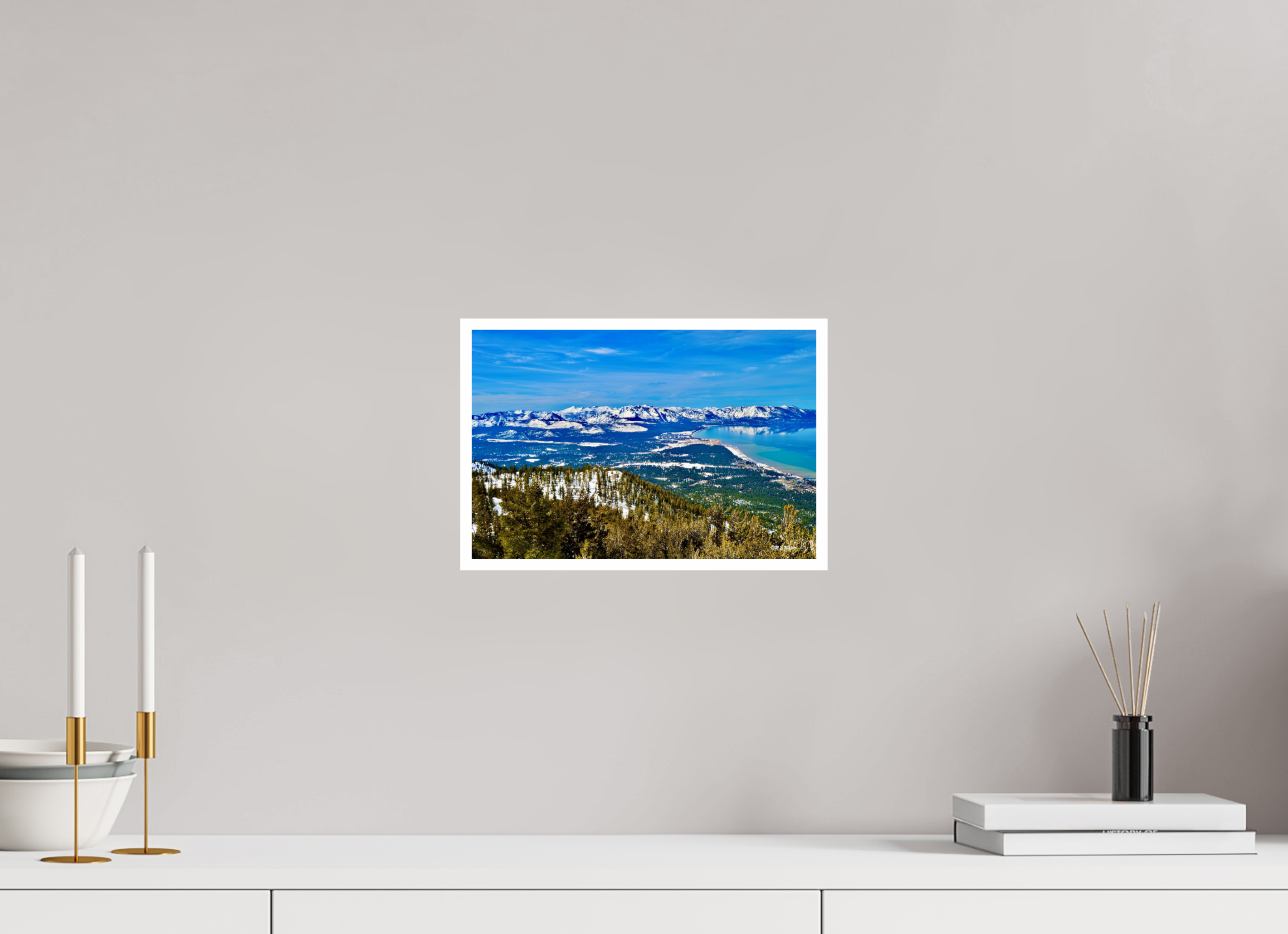 12 x 8″, Print with 0.4in white border Lake Tahoe Partial View